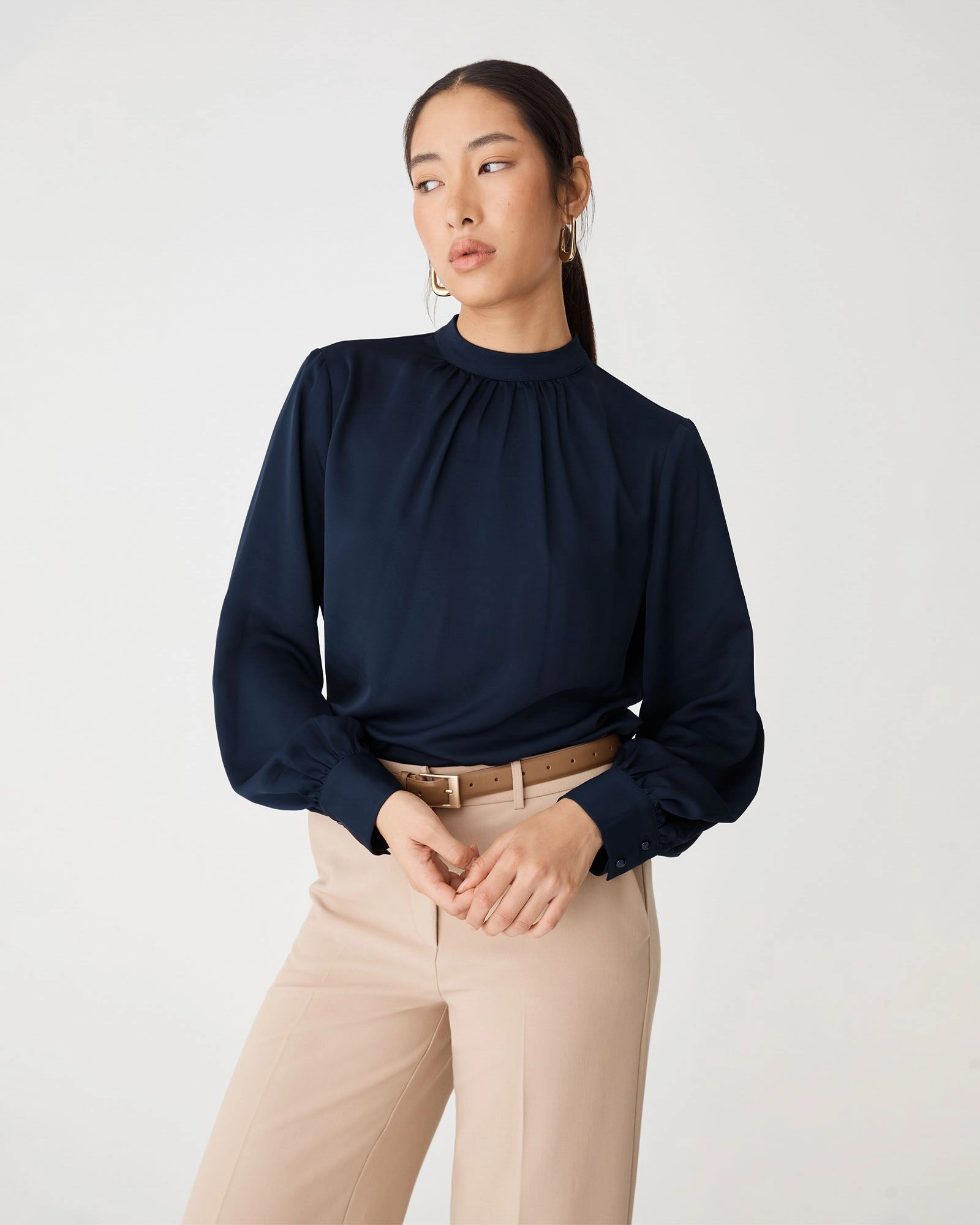 Forcast Clothing - Celene Gathered Neck Top