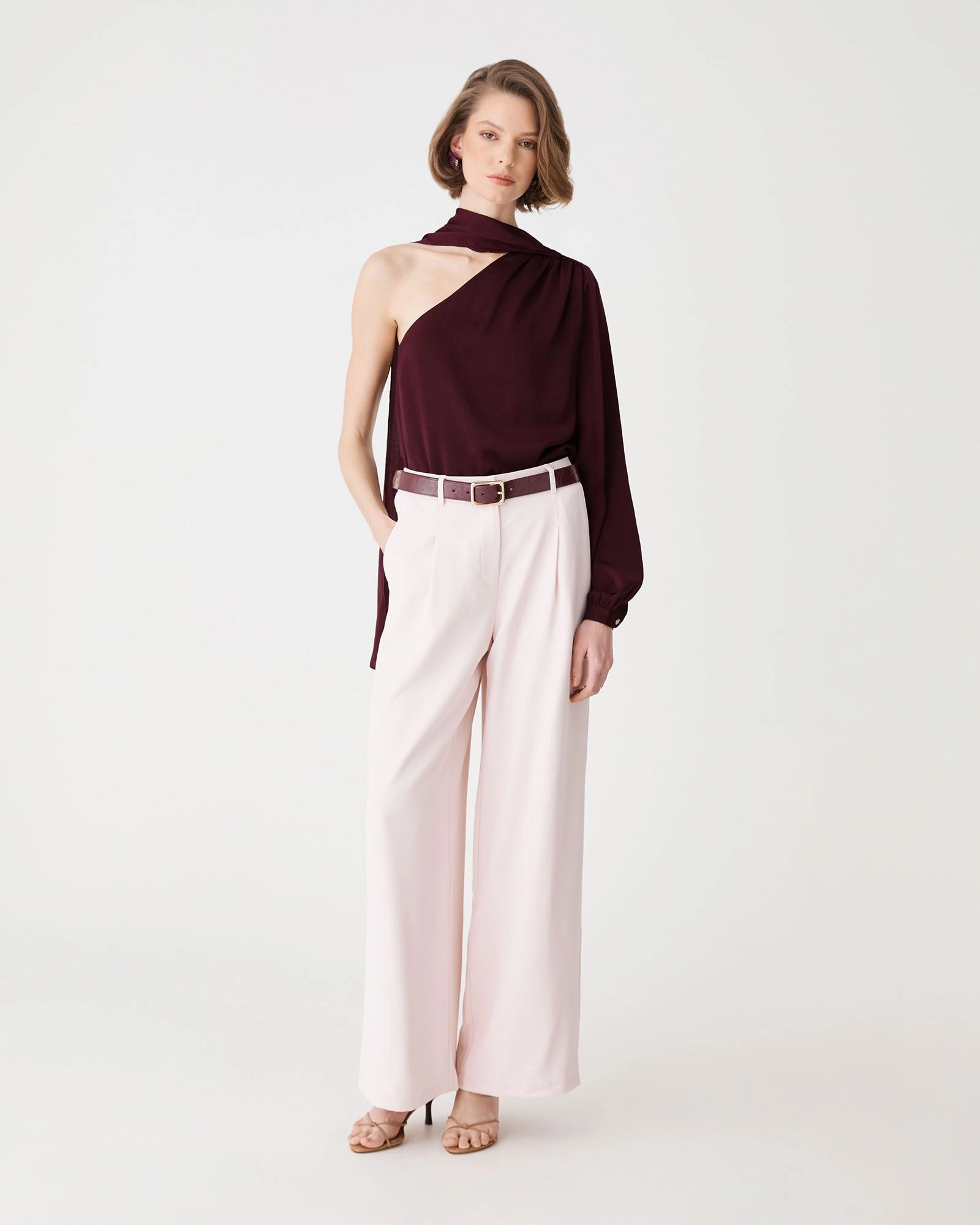 Forcast Clothing - Opal One Shoulder Scarf Top