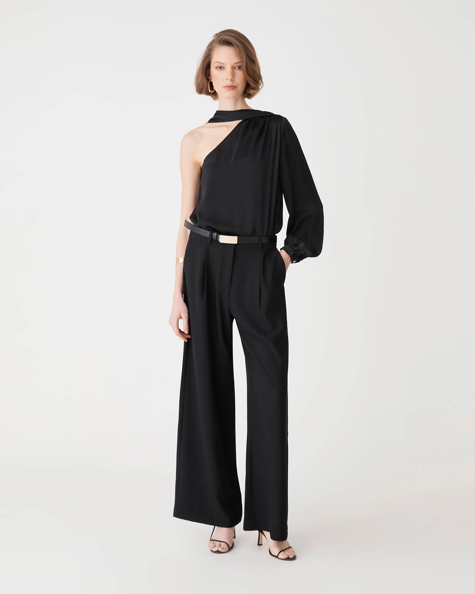 Forcast Clothing - Opal One Shoulder Scarf Top