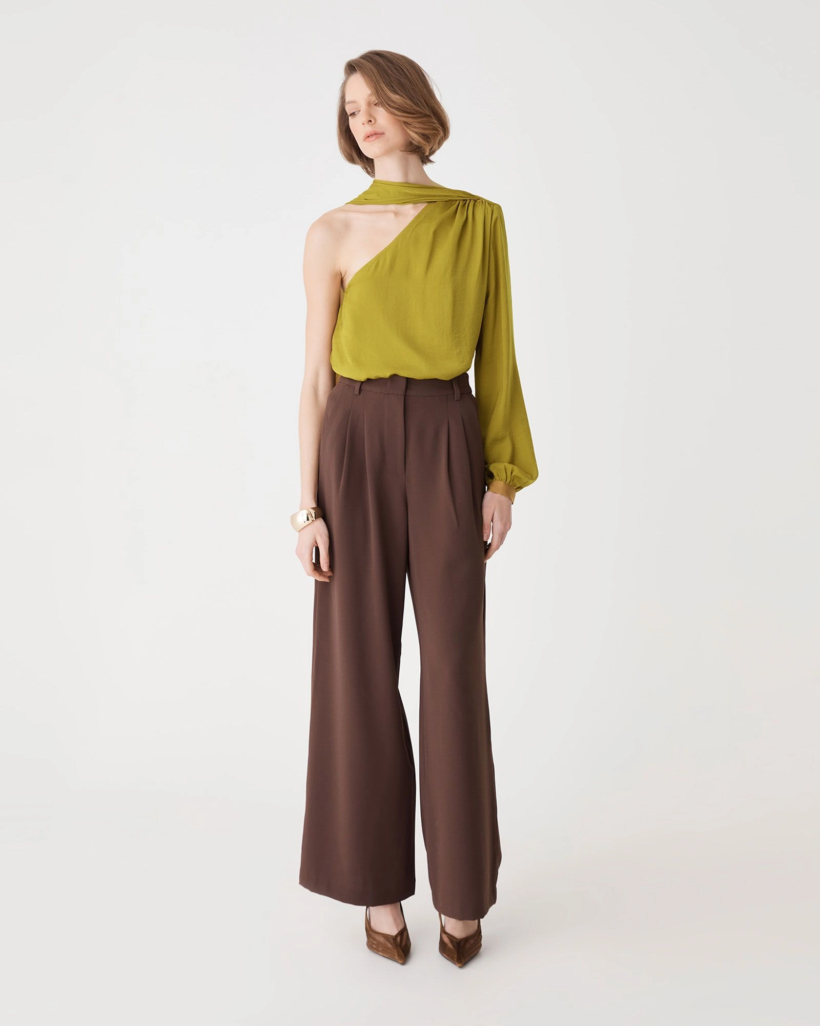 Forcast Clothing - Opal One Shoulder Scarf Top