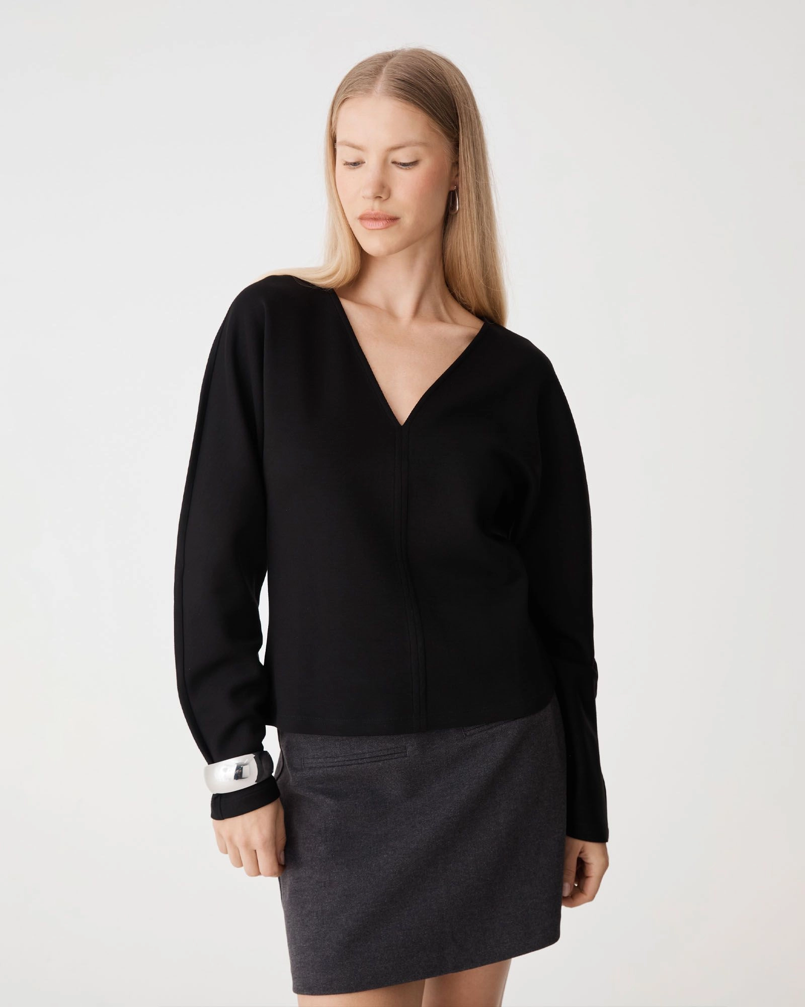 Forcast Clothing - Tate V-Neck Dolman Sleeve Top