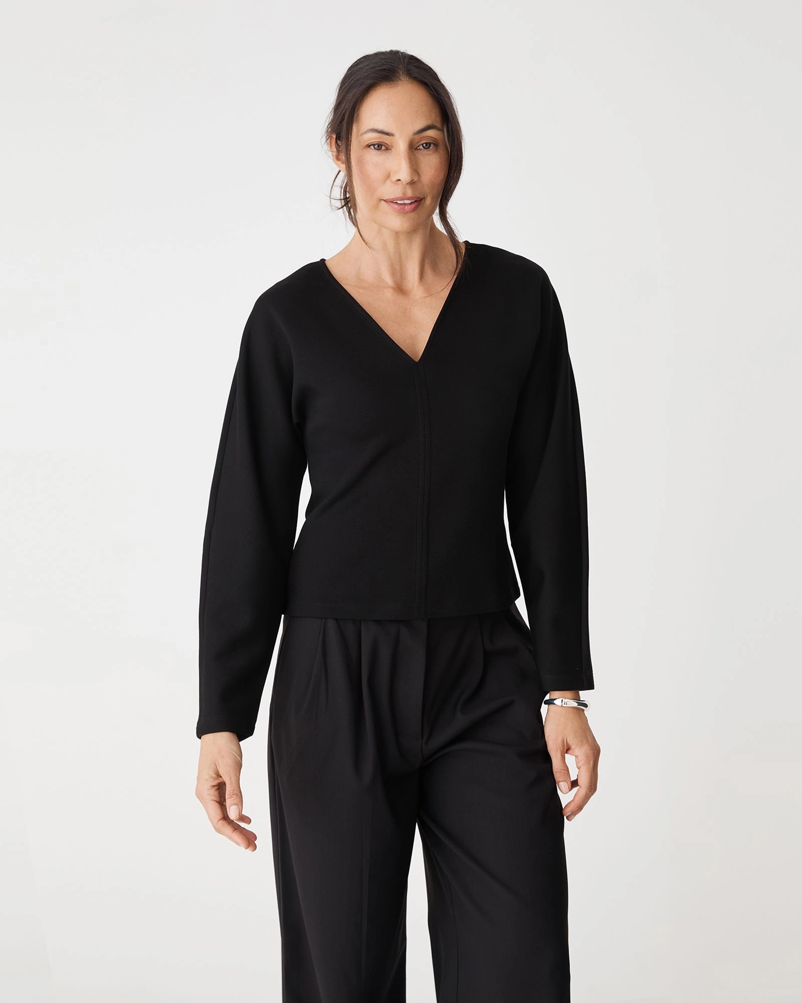 Forcast Clothing - Tate V-Neck Dolman Sleeve Top