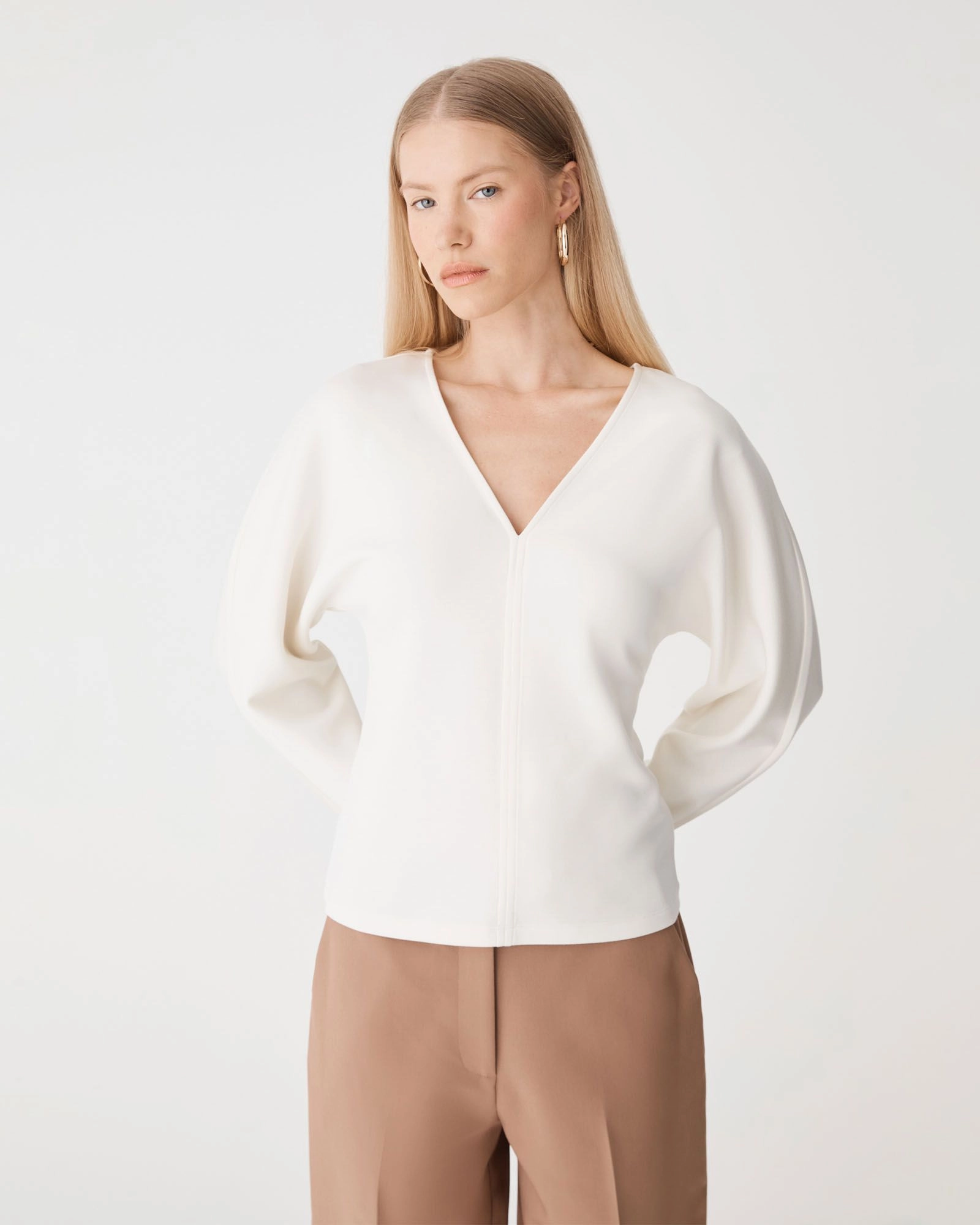 Forcast Clothing - Tate V-Neck Dolman Sleeve Top