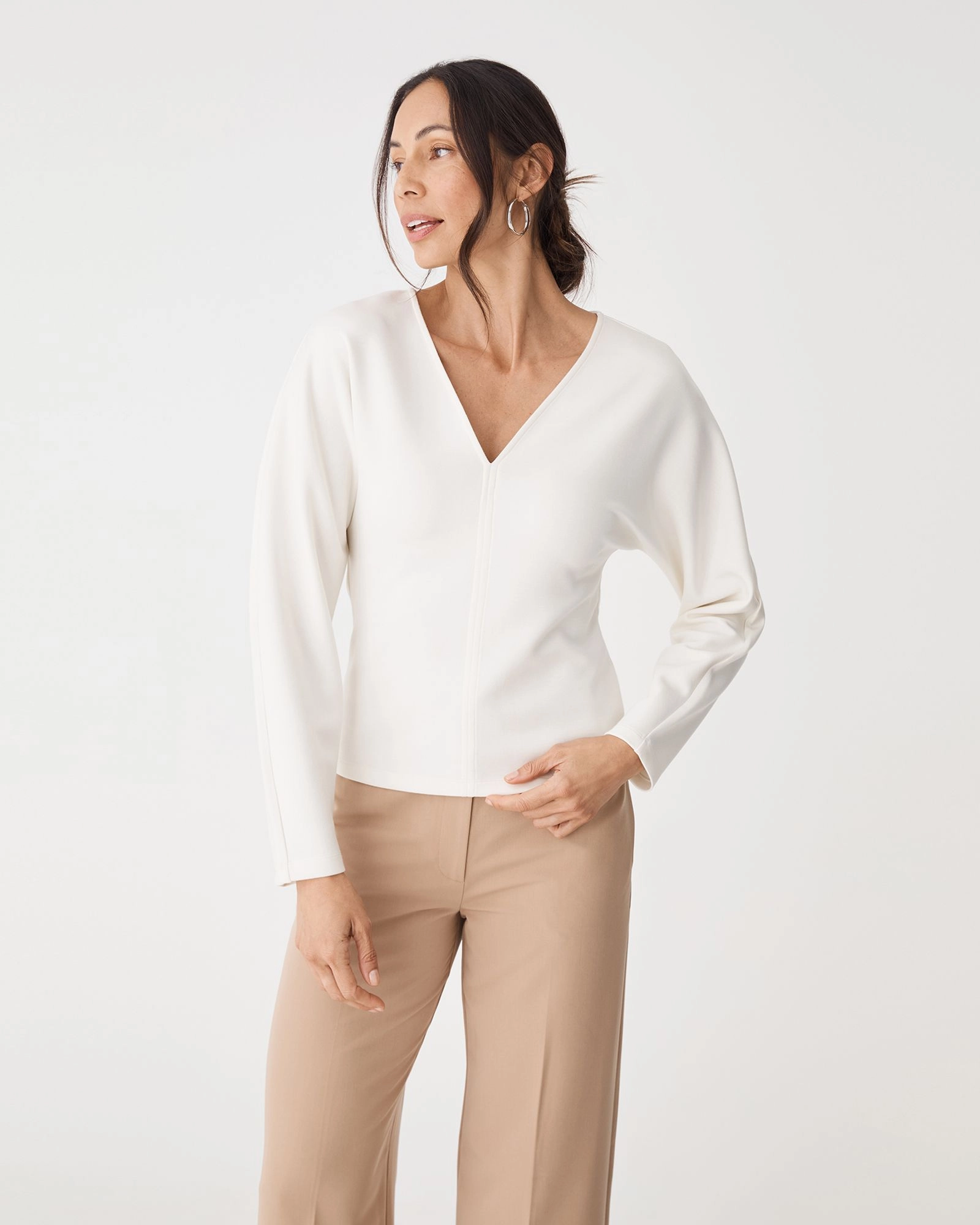 Forcast Clothing - Tate V-Neck Dolman Sleeve Top