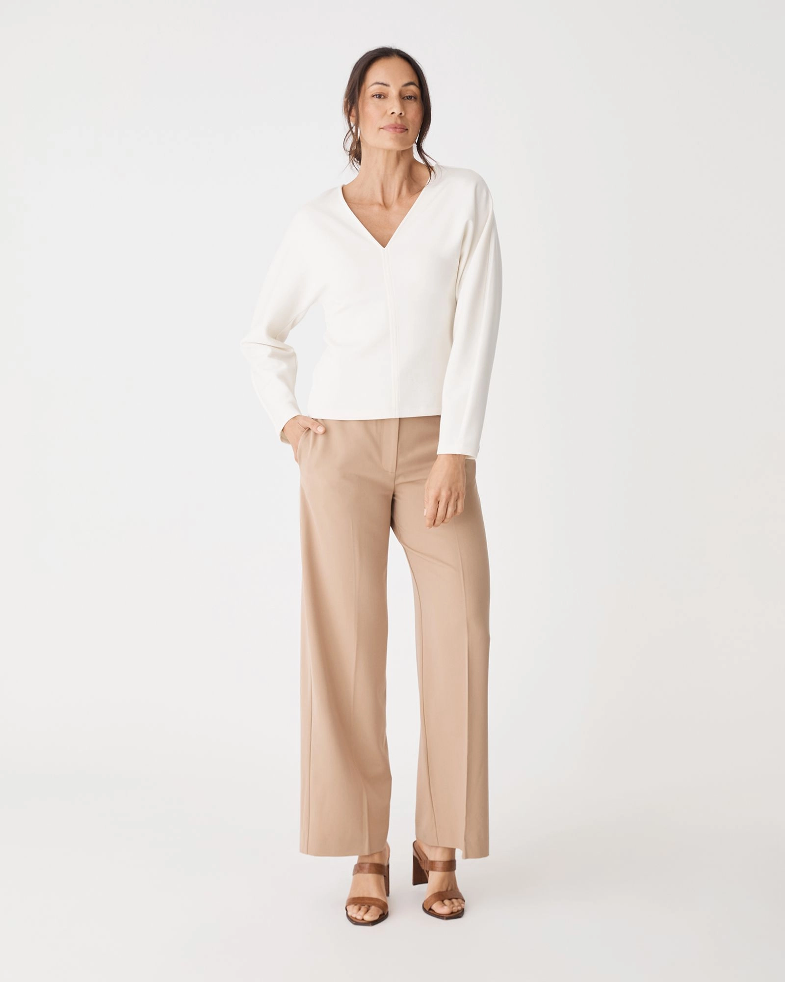 Forcast Clothing - Tate V-Neck Dolman Sleeve Top
