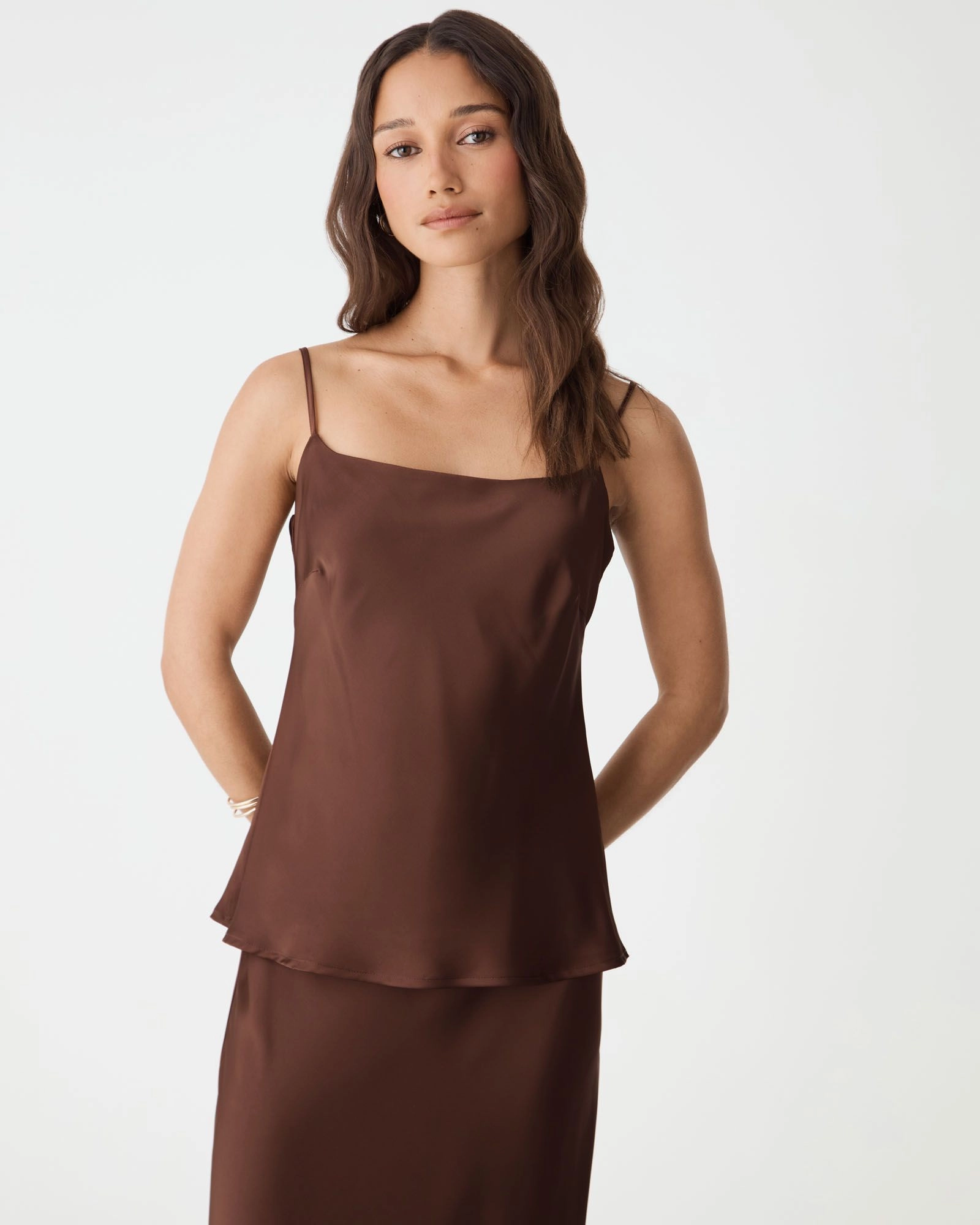 Forcast Clothing - Lindsay Bias Satin Cami