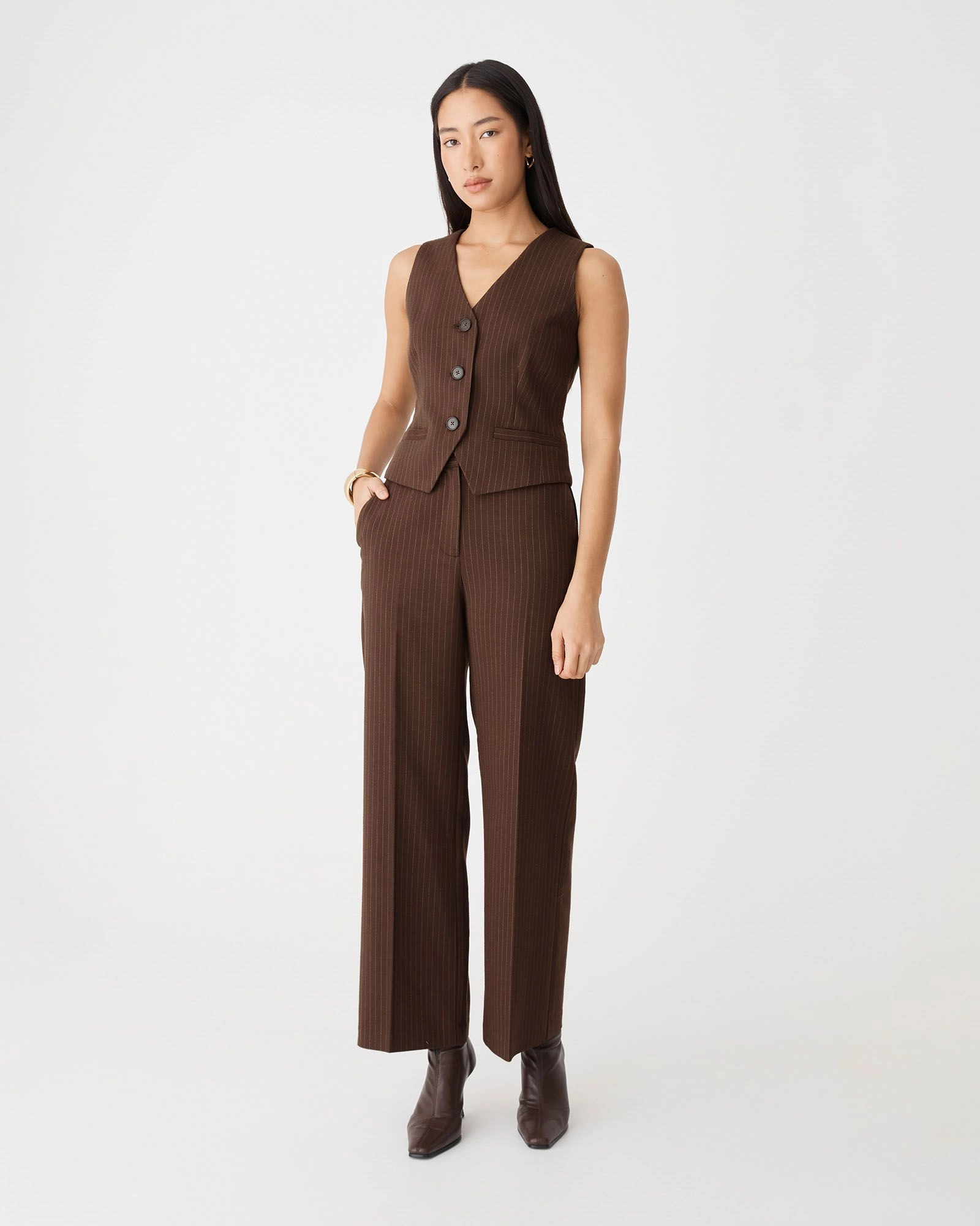 Forcast Clothing - Zara Pinstripe Vest