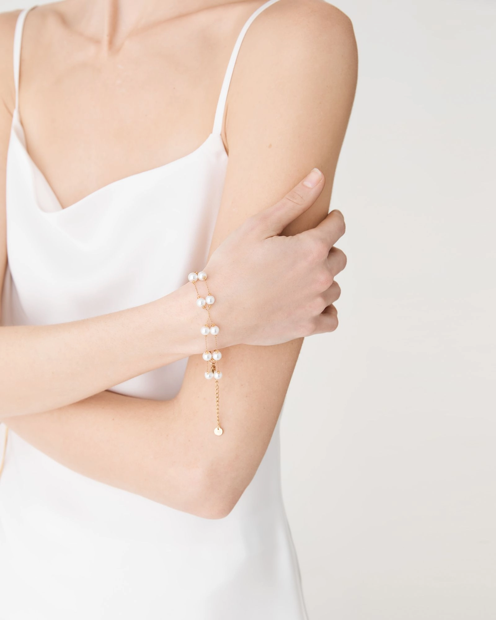 Forcast Accessories - Sophia Pearl Gold Bracelet