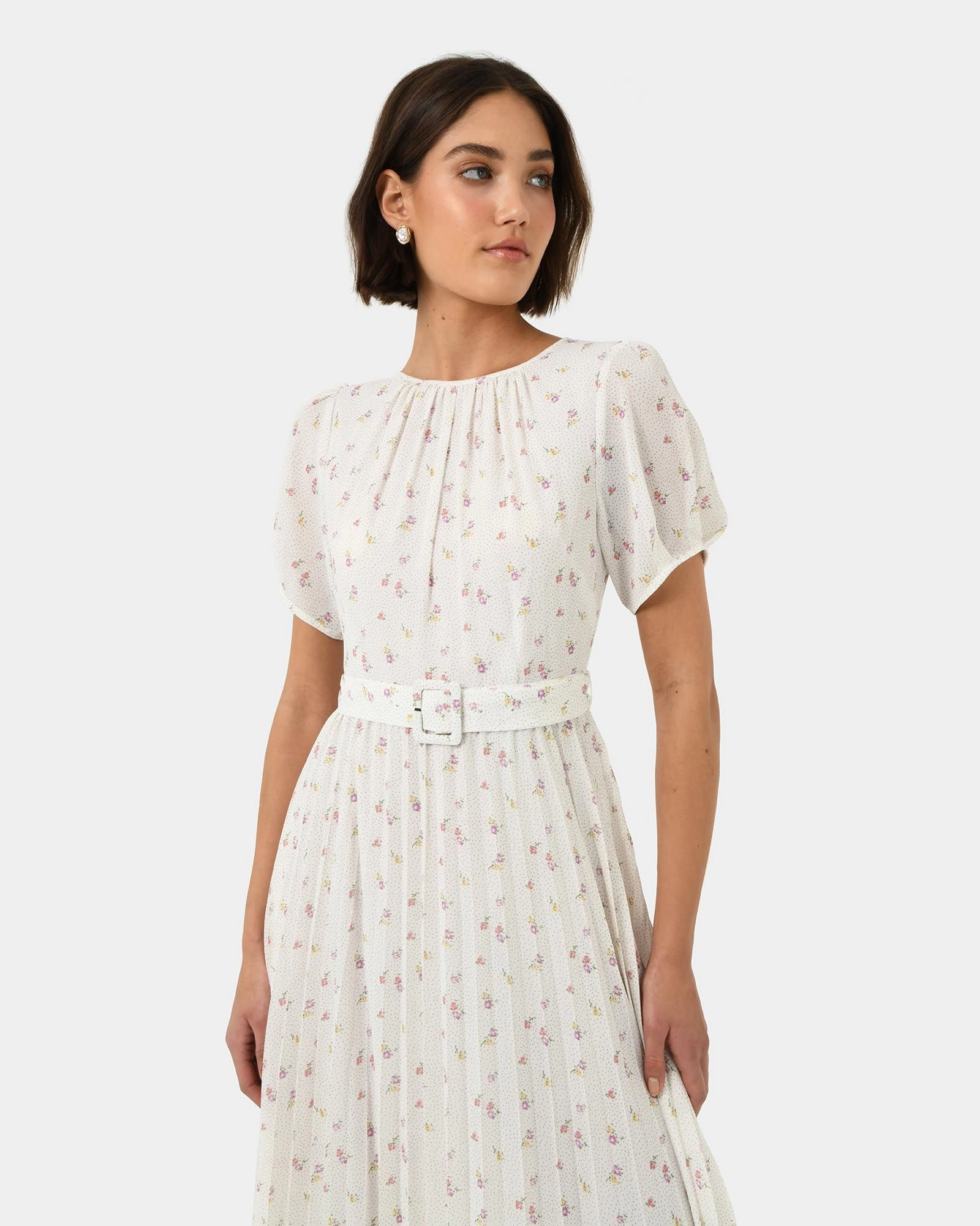 Forcast Clothing - Etta Floral Pleated Dress