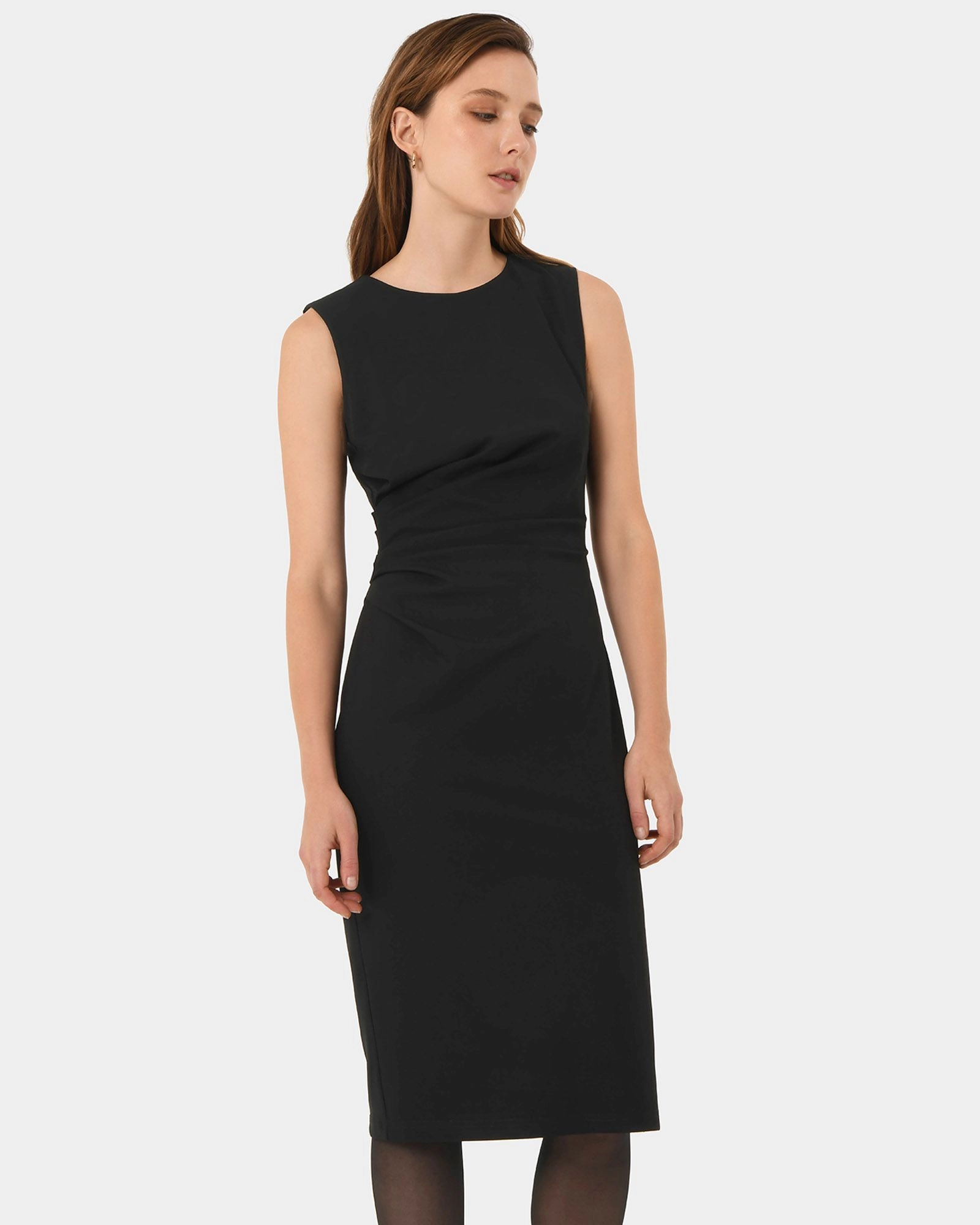 Forcast Clothing - Faith Side Pleated Midi Dress