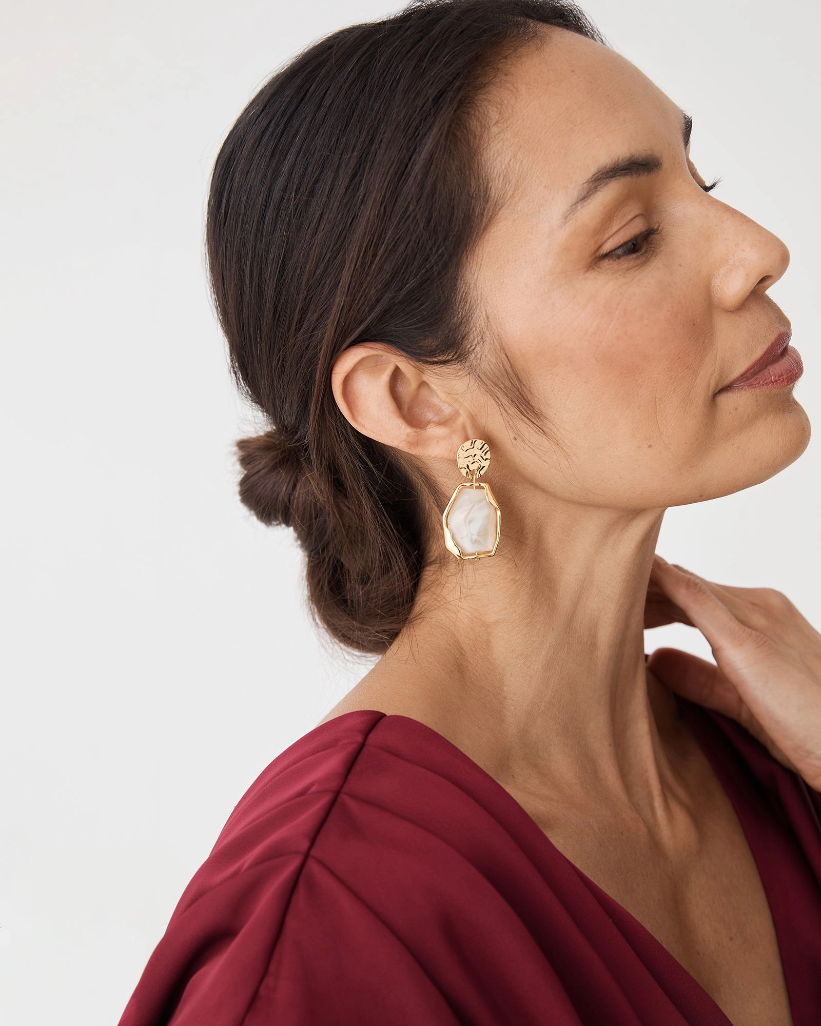 Forcast Accessories - Marbel Gold Earrings