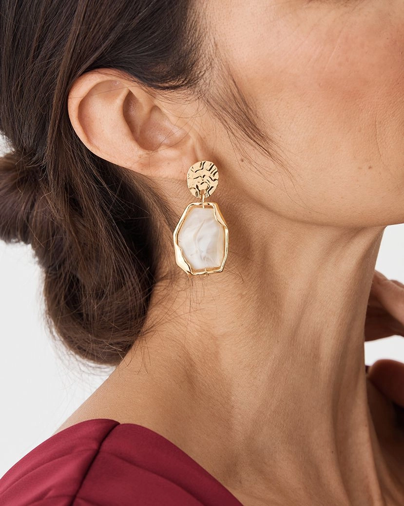 Forcast Accessories - Marbel Gold Earrings