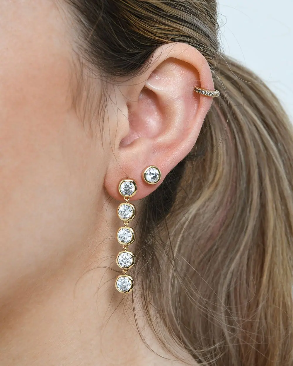 Jemma 16k Gold Plated 2pc Earring Set