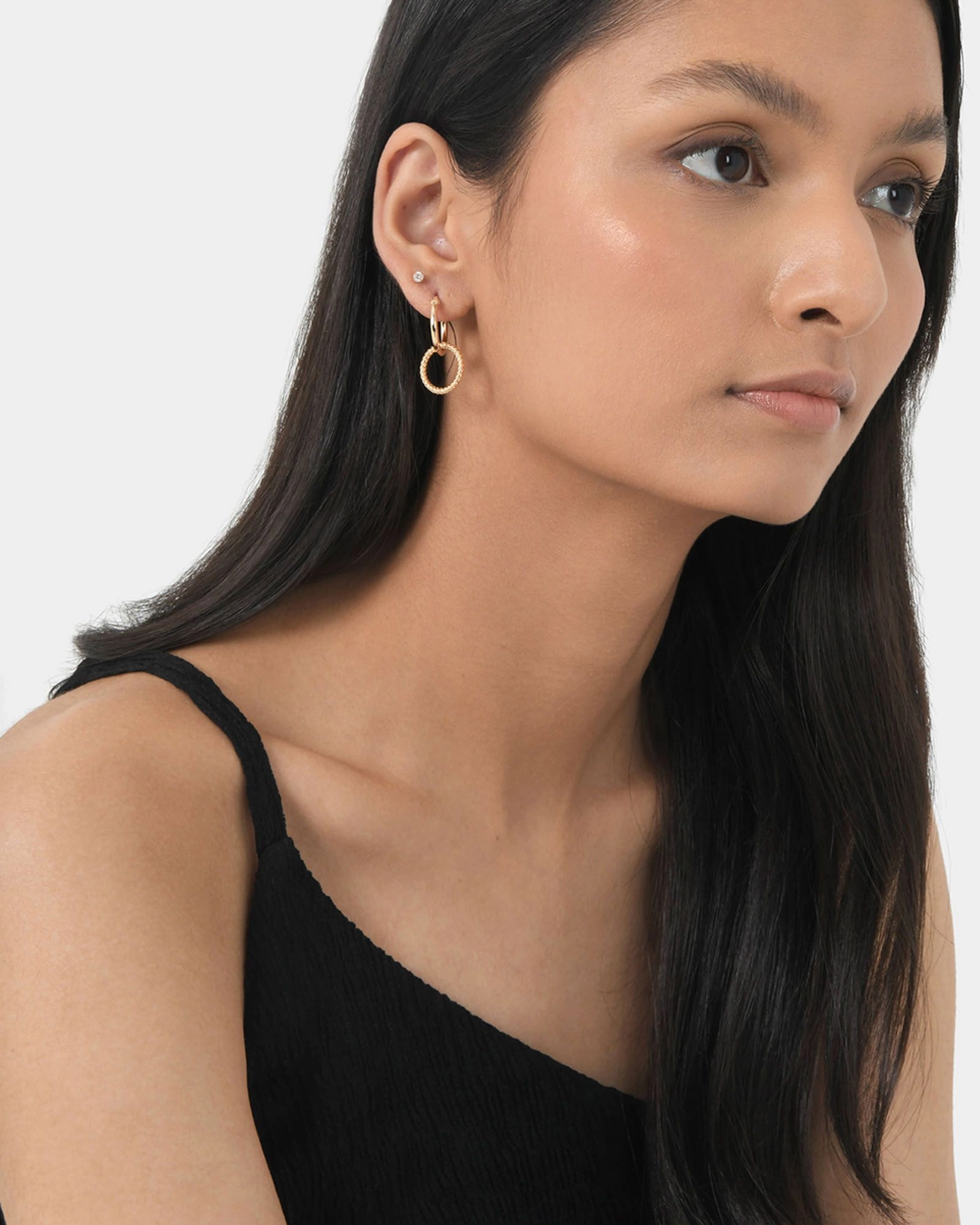 Forcast Accessories - Felicity 16k Gold Plated 2 Way Earrings