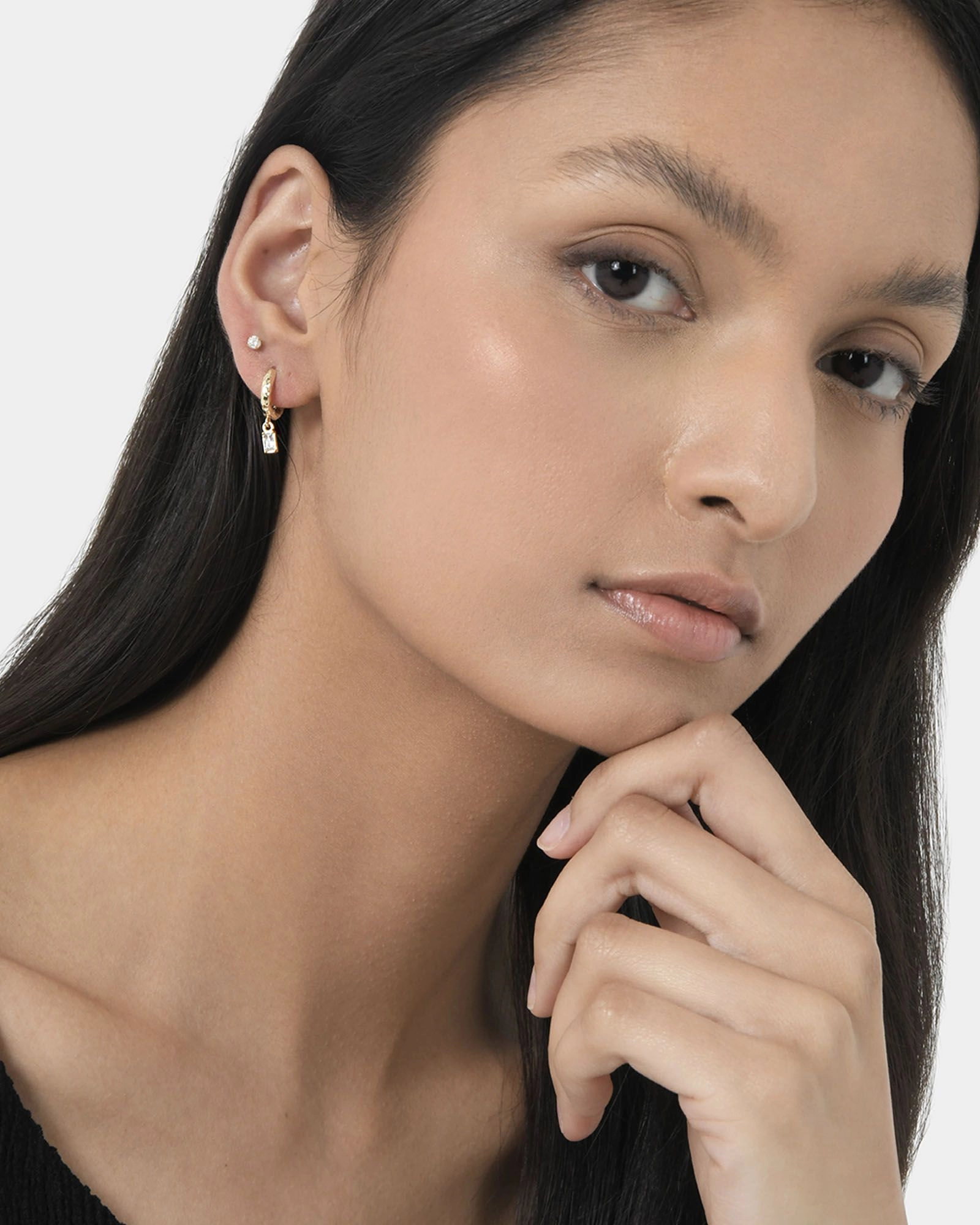 Forcast Accessories - Marie 16k Gold Plated 2pc Earring Set