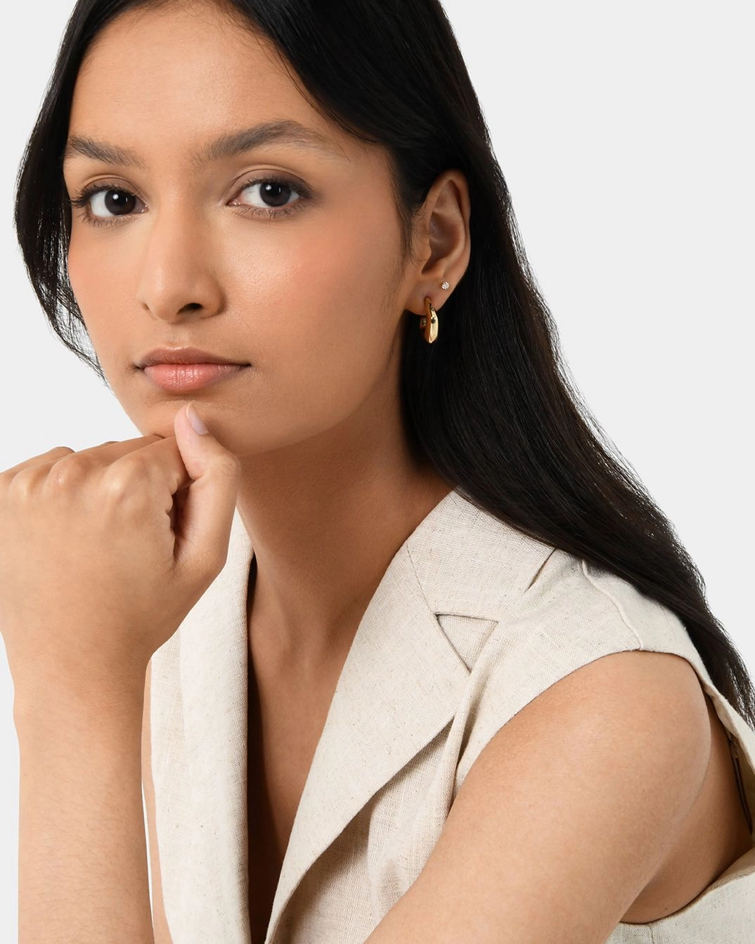Forcast Accessories - Sahana 16k Gold Plated Earring