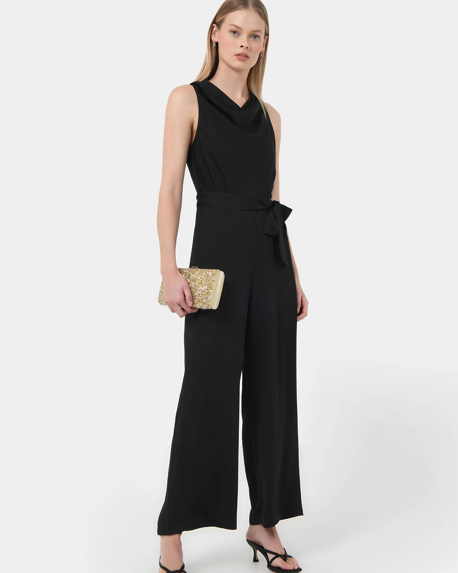 Forcast Clothing - Kalista Cowl Neck Jumpsuit 