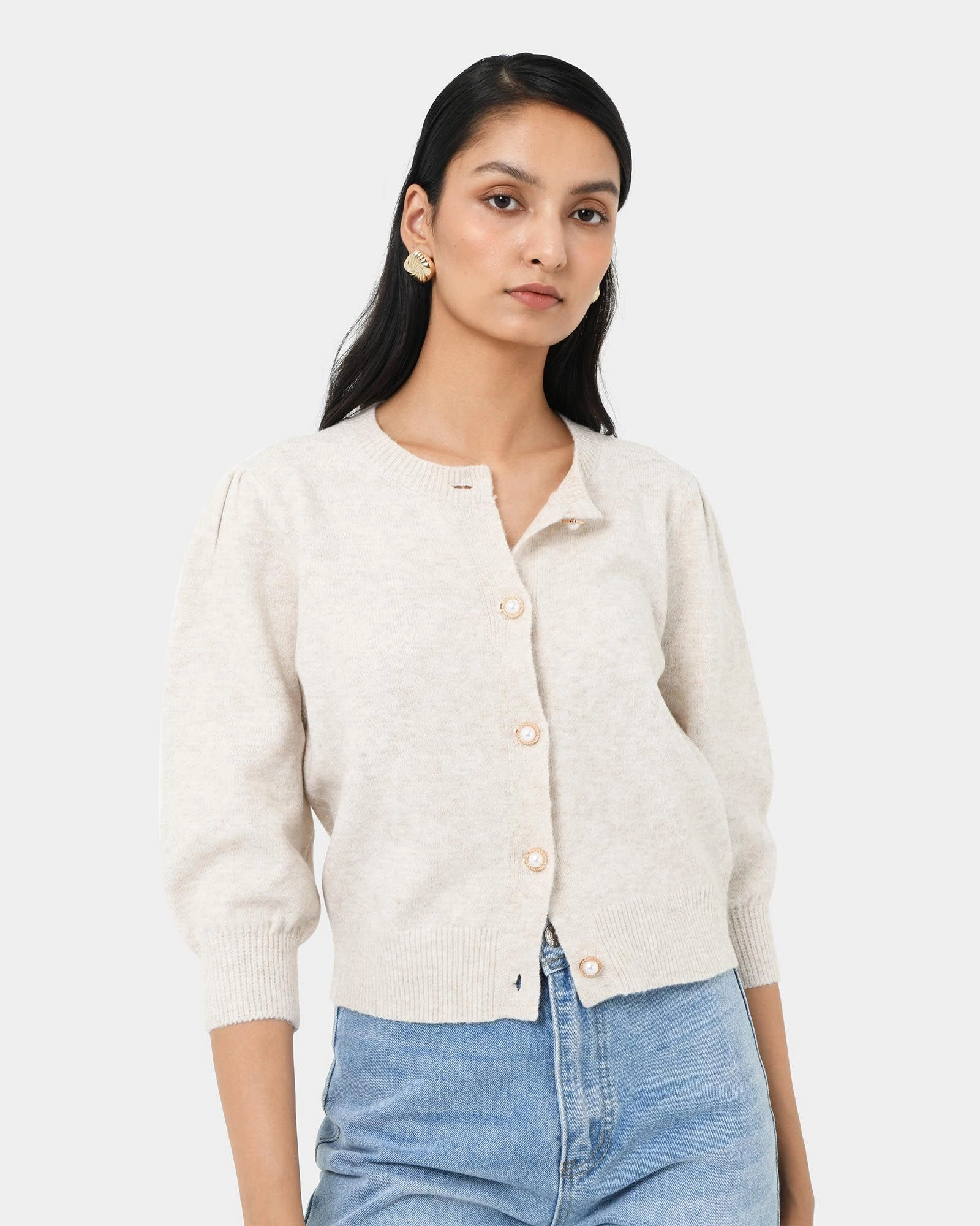 Forcast Clothing - Nia Button Cardigan 
