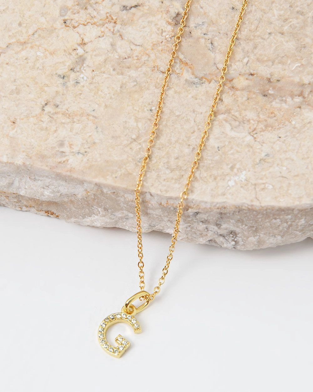 Forcast Accessories - Eliana 16k Gold Plated Initial Necklace