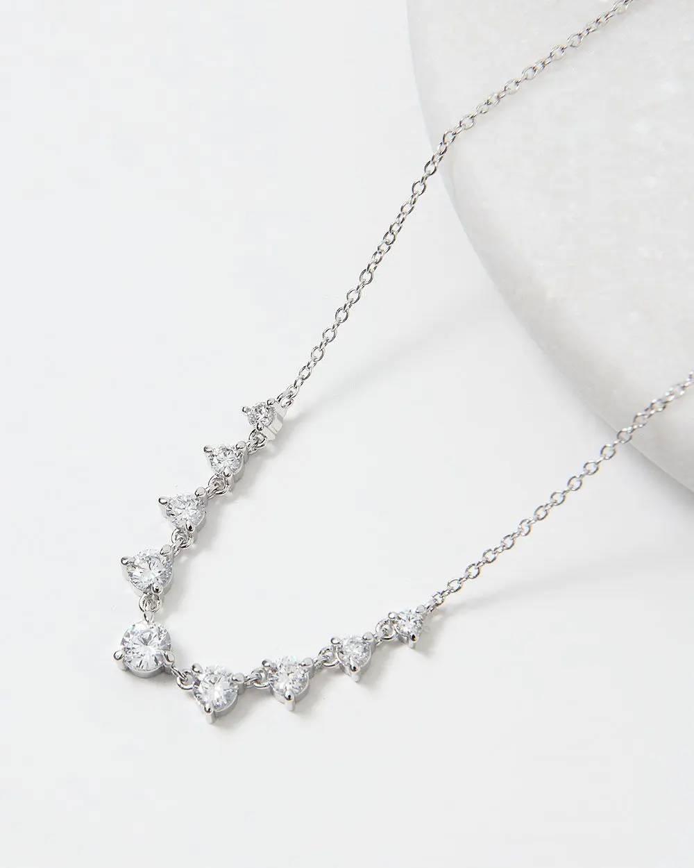 Forcast Accessories - Devyn Sterling Silver Plated Necklace 