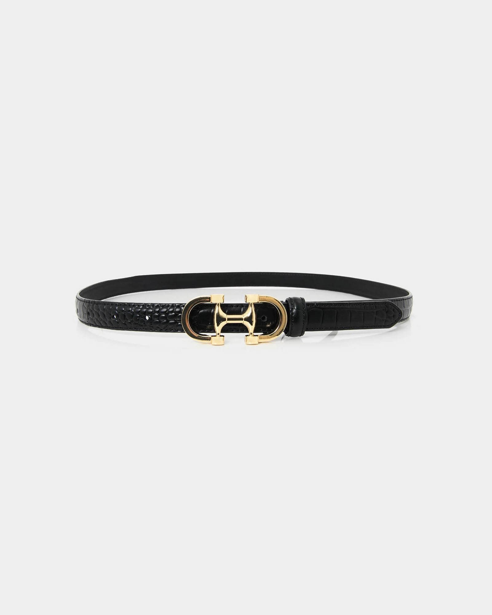 Forcast Accessories - Karma Croc Leather Belt