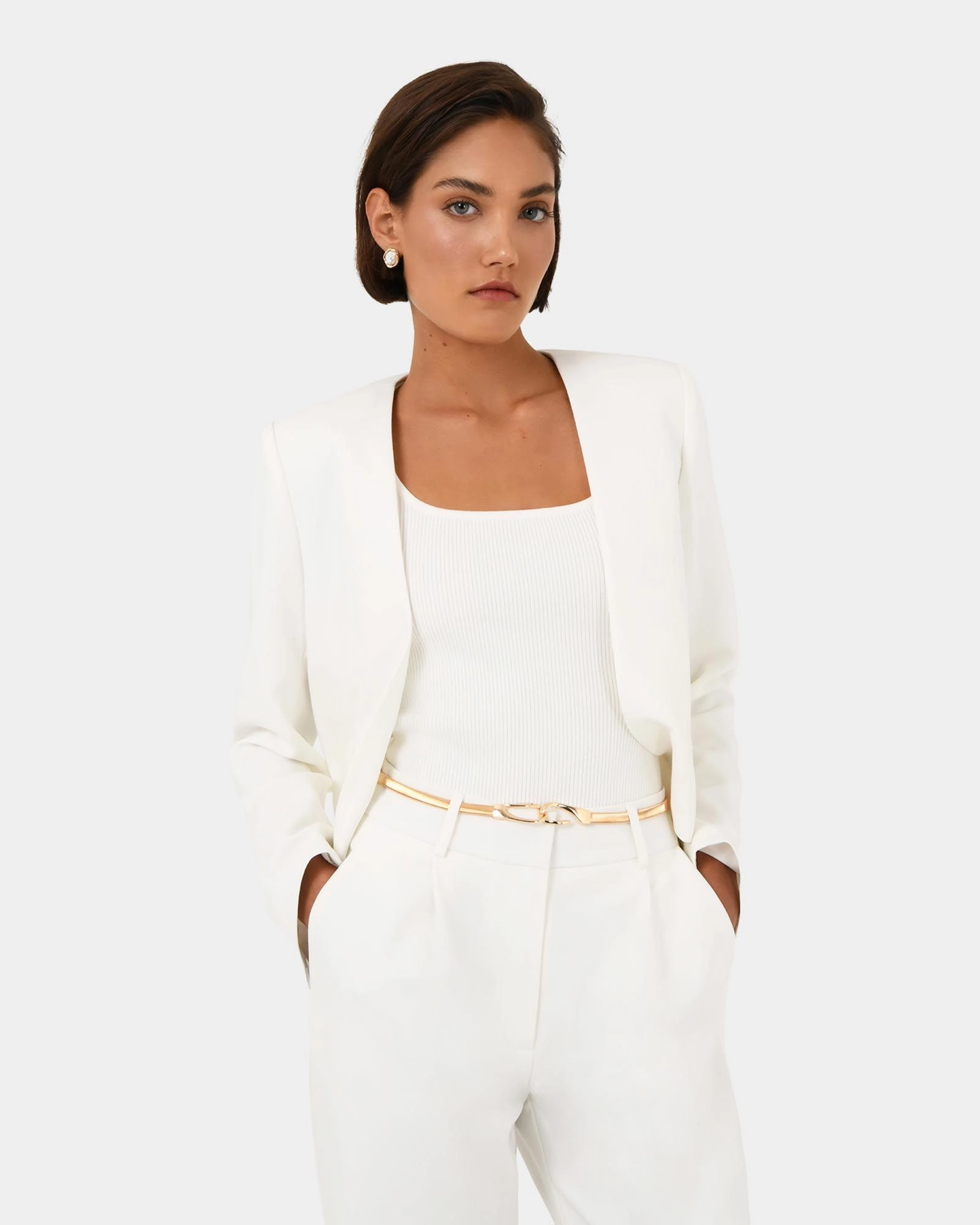 Forcast Accessories - Arleen Stretch Metal Belt
