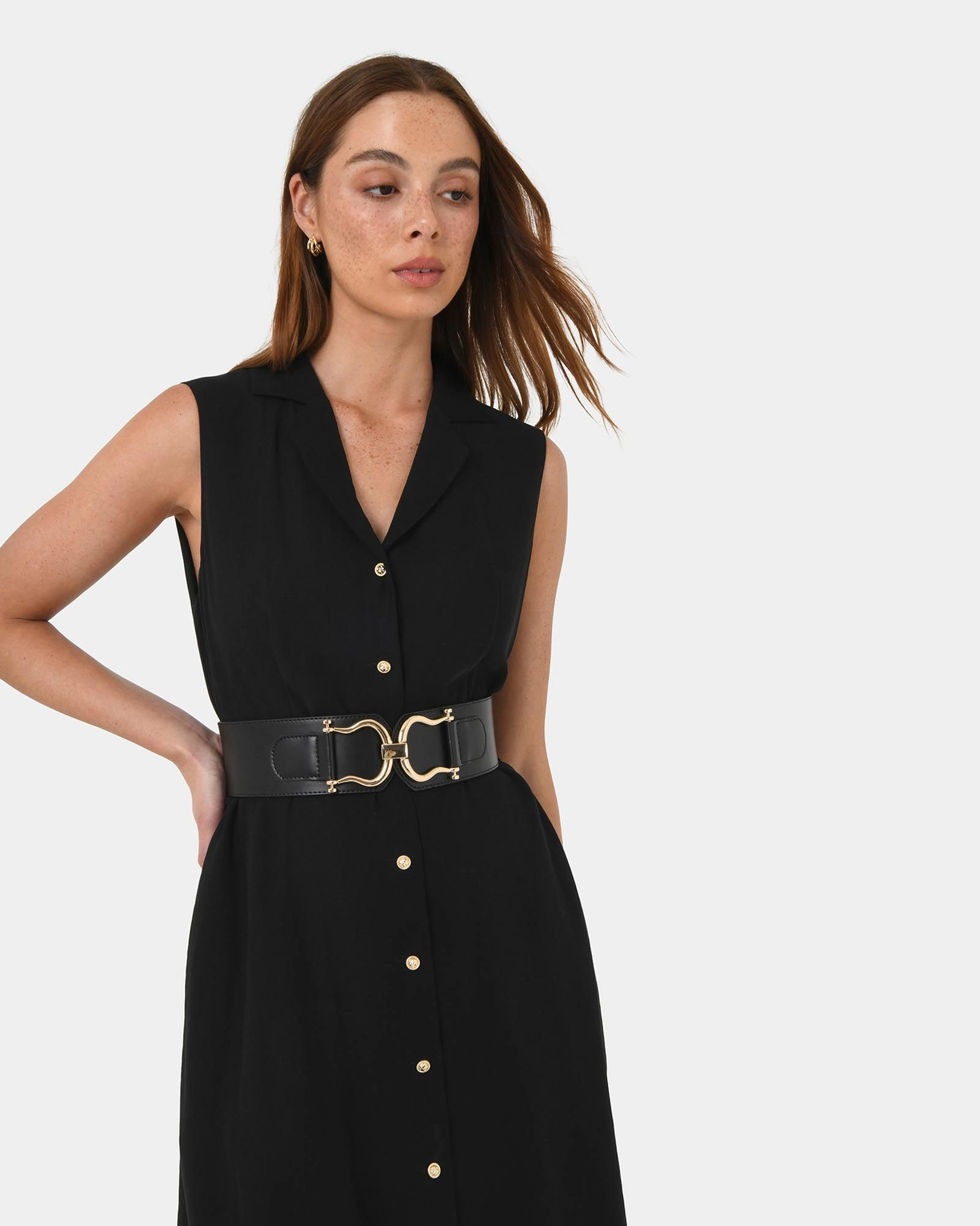 Forcast Accessories - Milagro Leather Elastic Belt