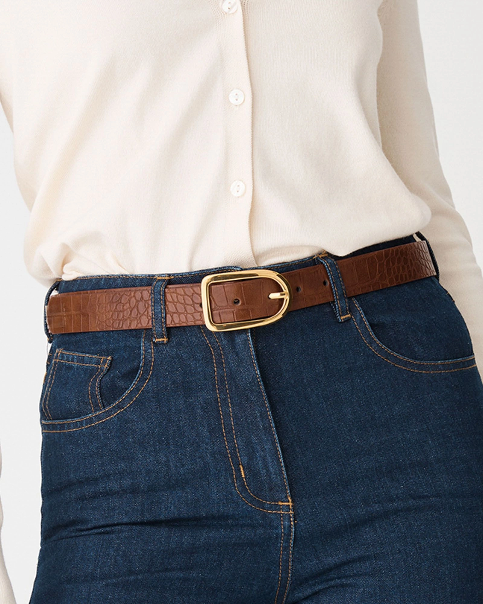 Forcast Accessories - Geneva Croc Belt
