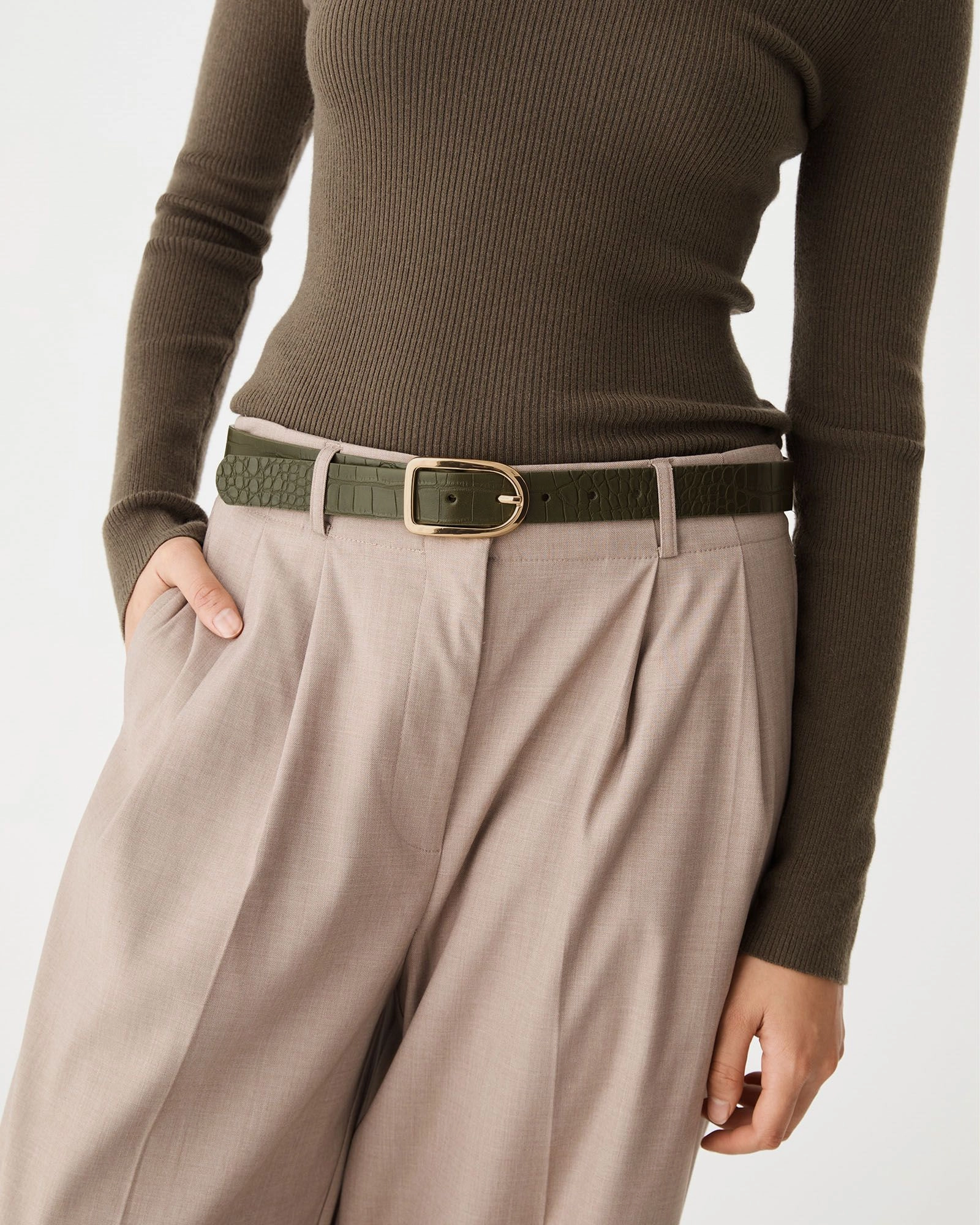 Forcast Accessories - Geneva Croc Belt