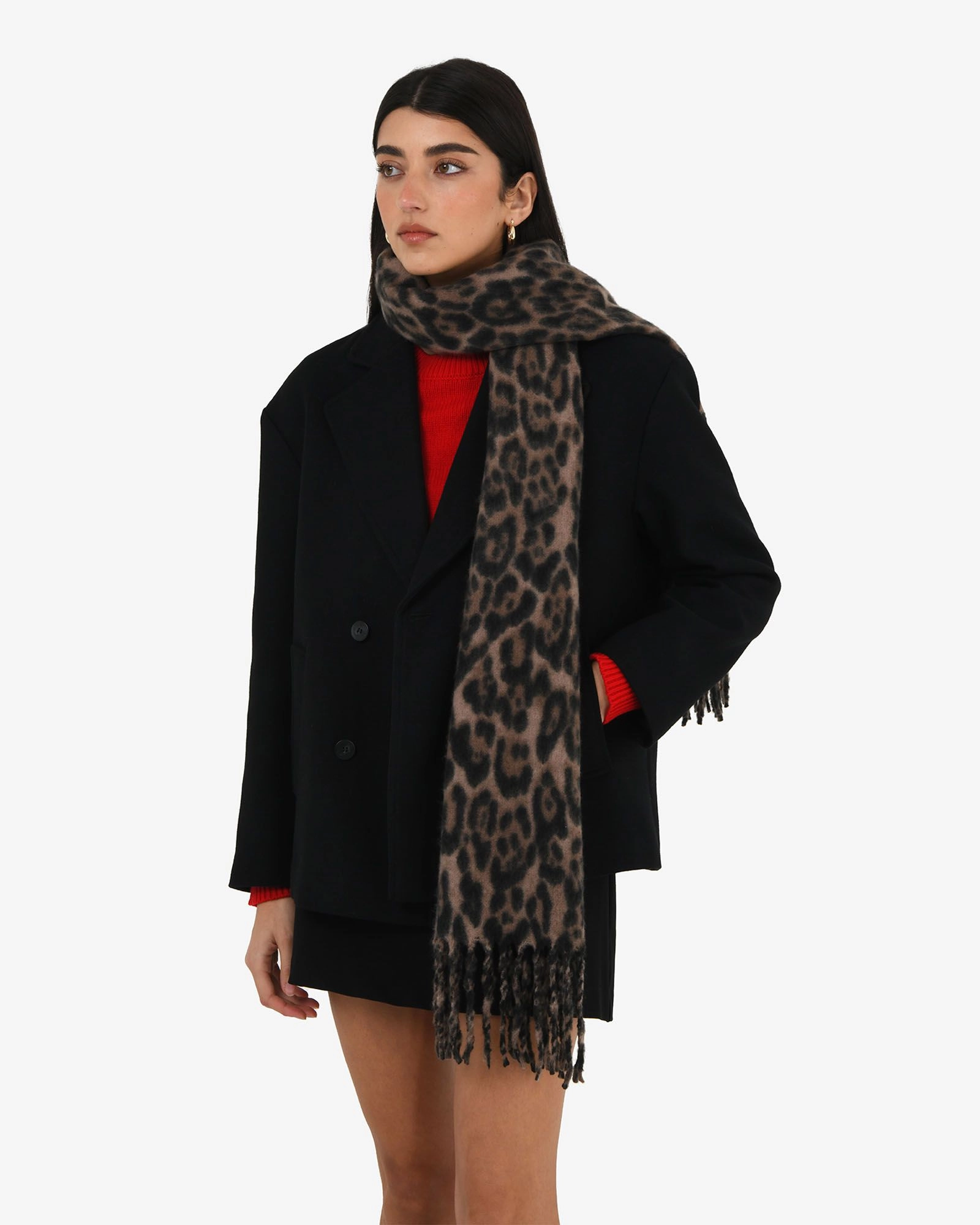 Forcast Accessories - Leo Leopard Print Scarf