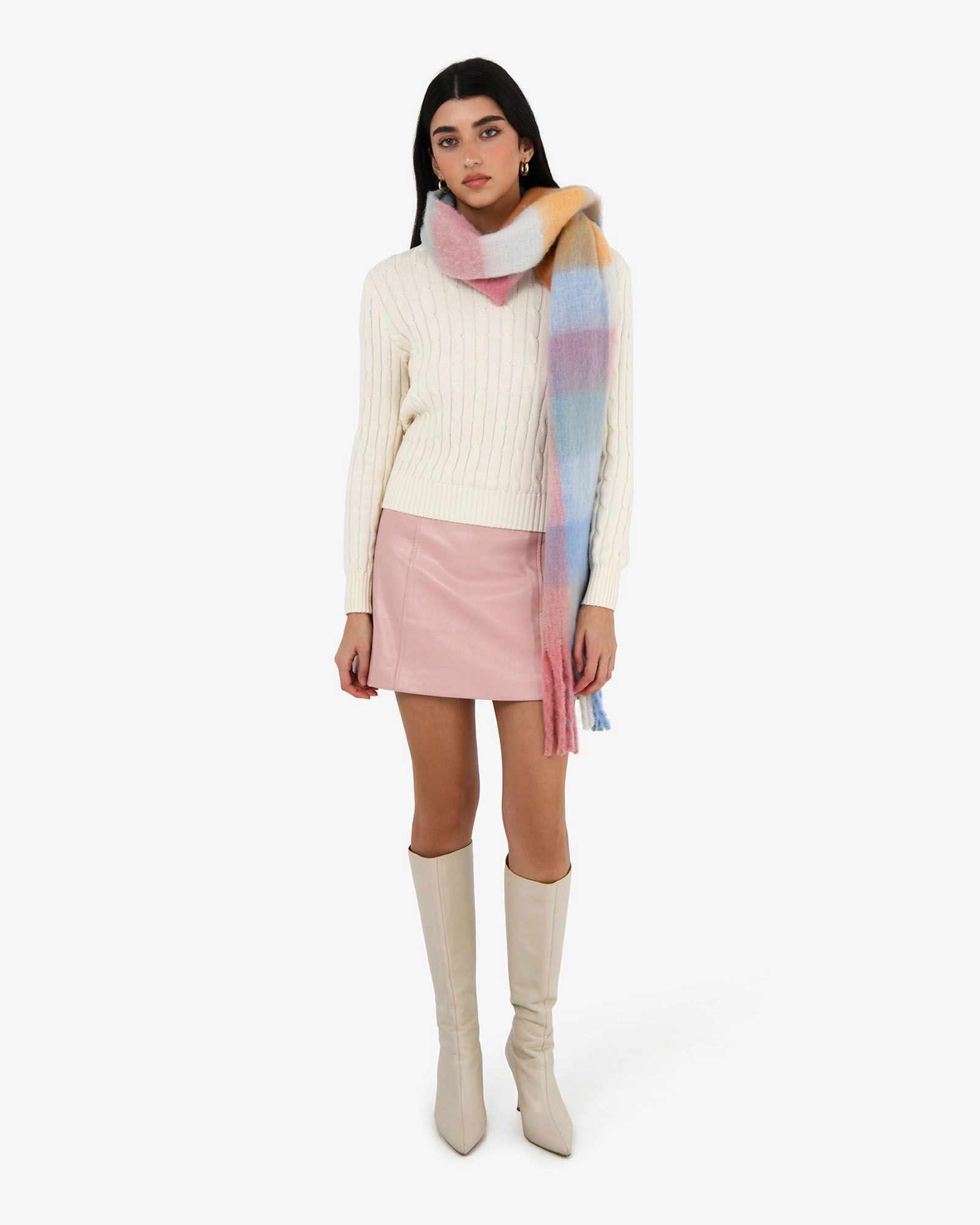 Forcast Accessories- Finnley Checked Scarf