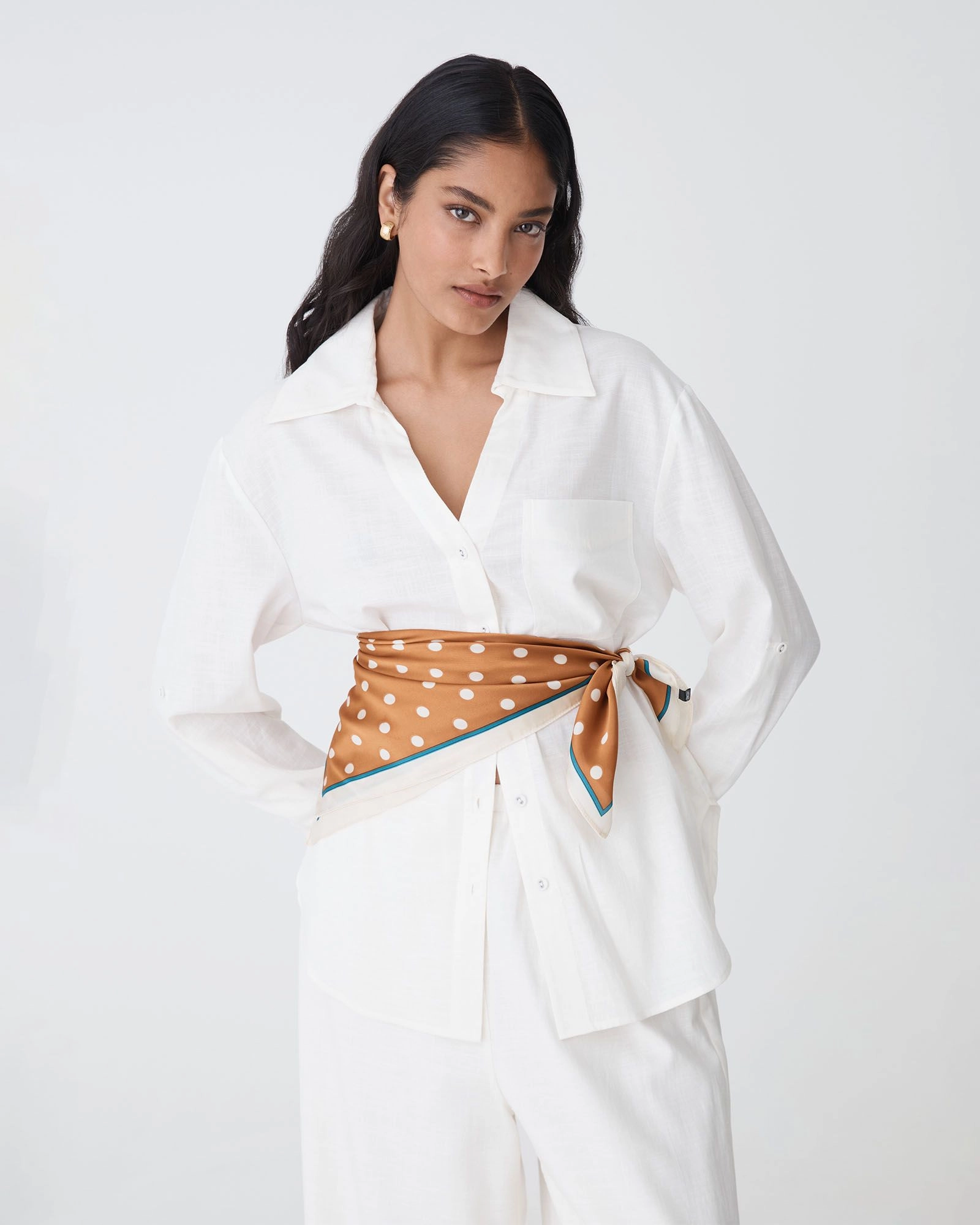 Tiffany Satin Scarf | Black | Forcast - Forcast AU