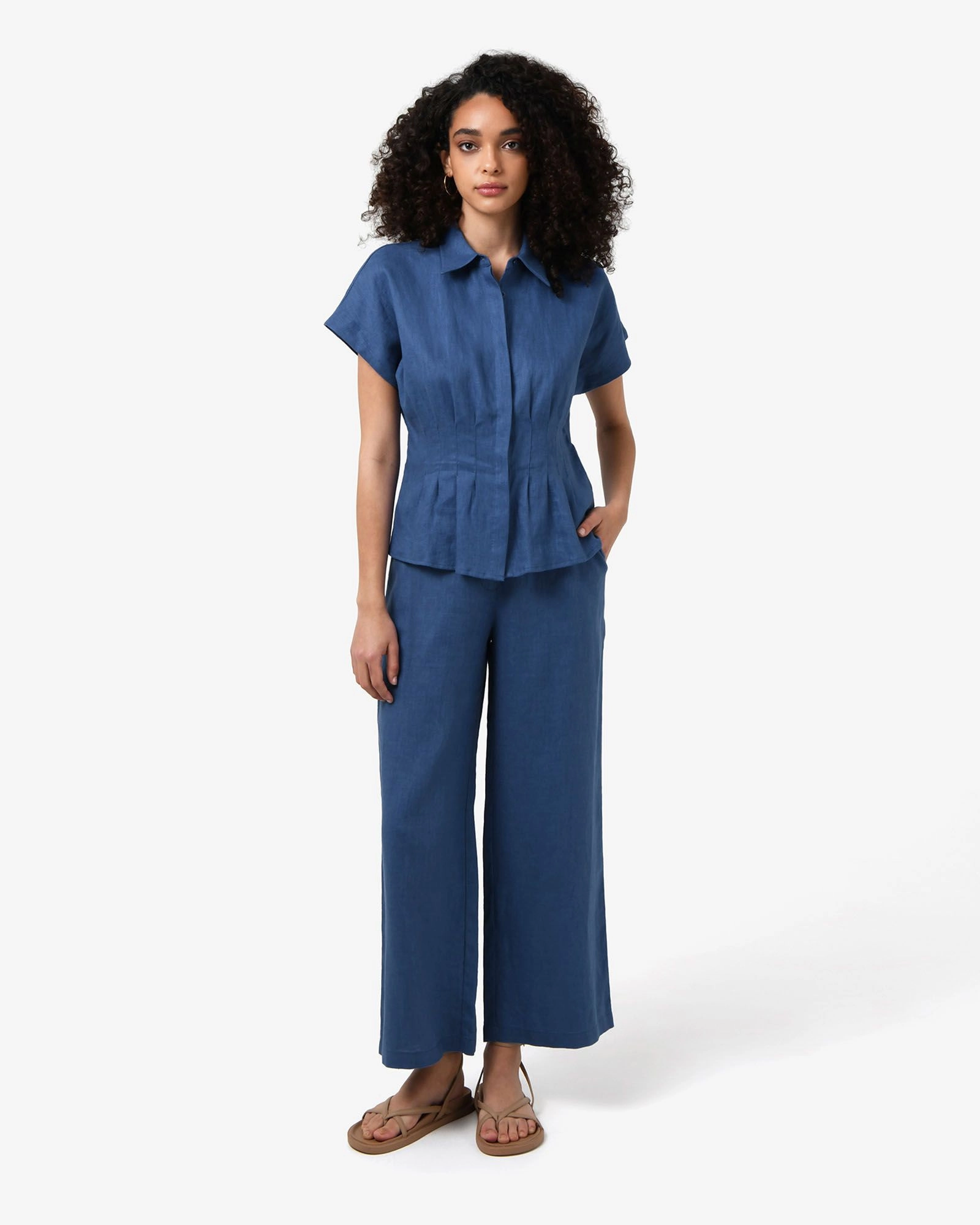 Forcast Clothing - Ami Wide Leg Linen Pants
