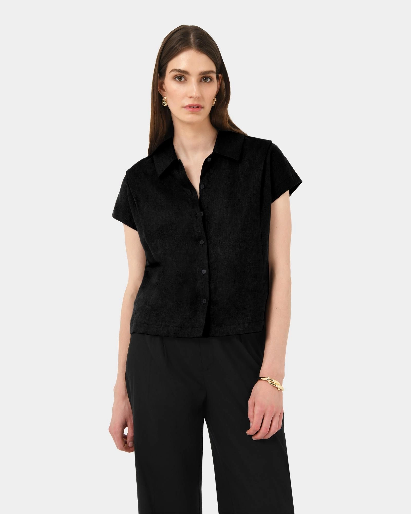 Forcast Clothing - Ami Linen Collar Shirt