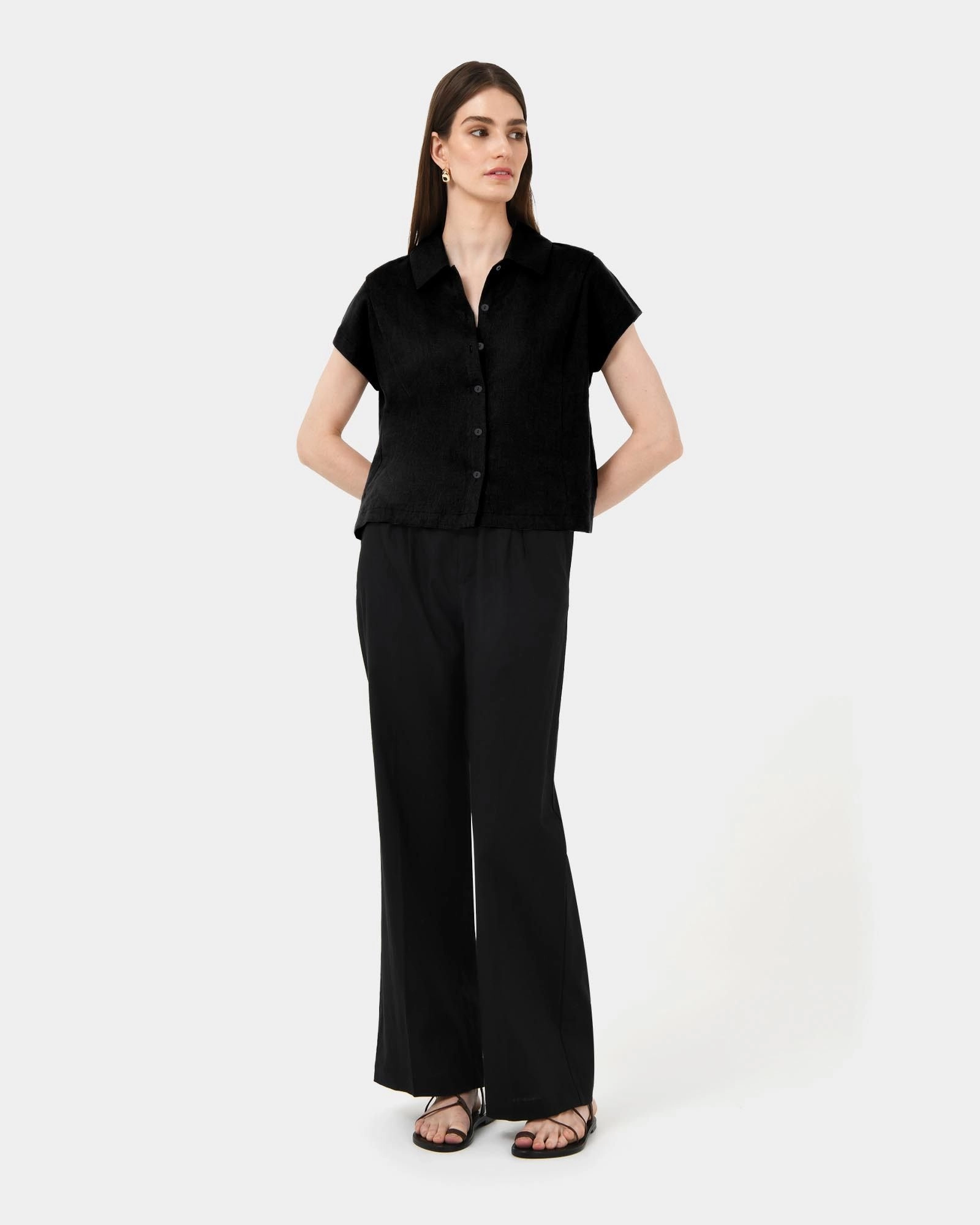 Forcast Clothing - Ami Linen Collar Shirt