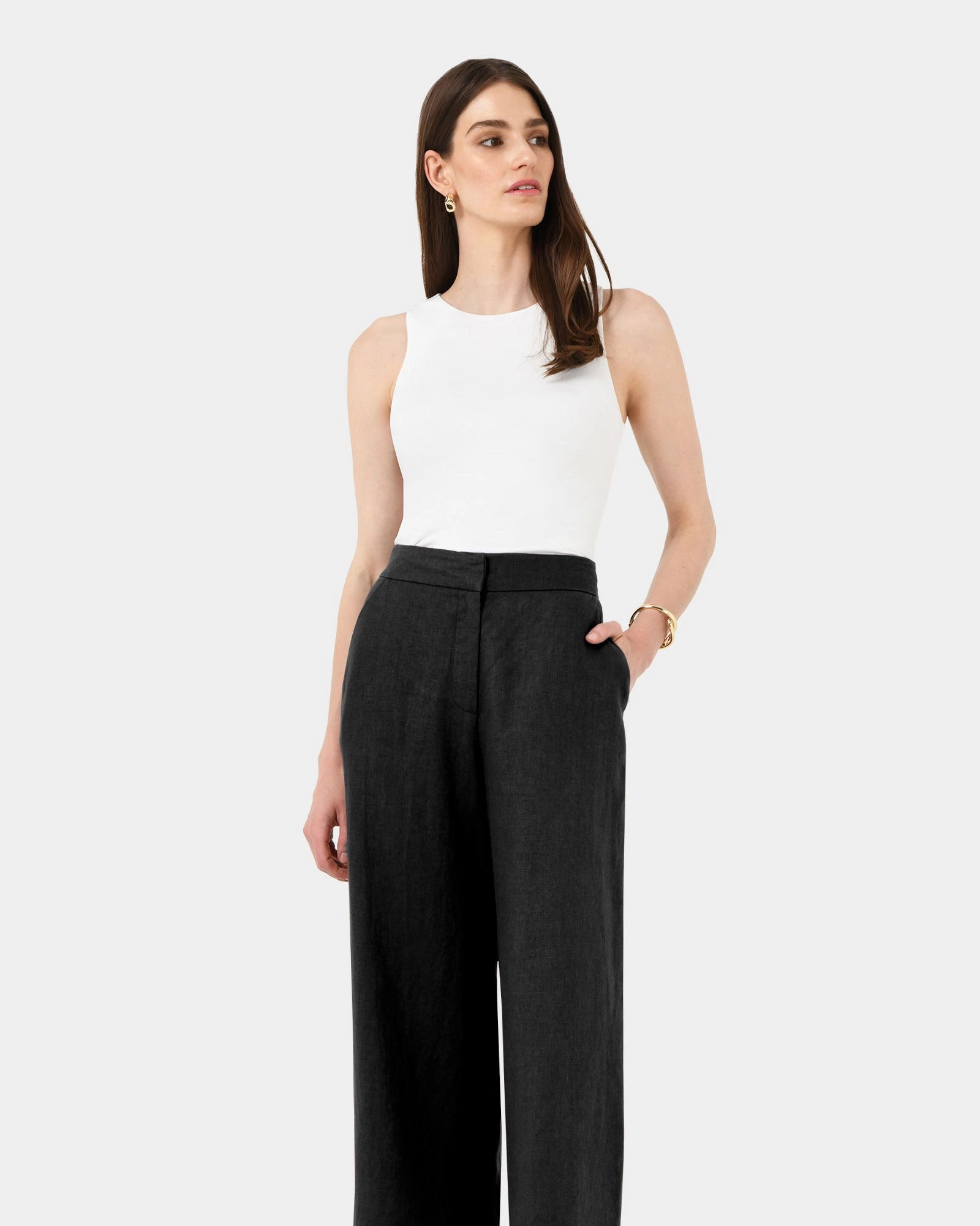 Forcast Clothing - Ami Wide Leg Linen Pants