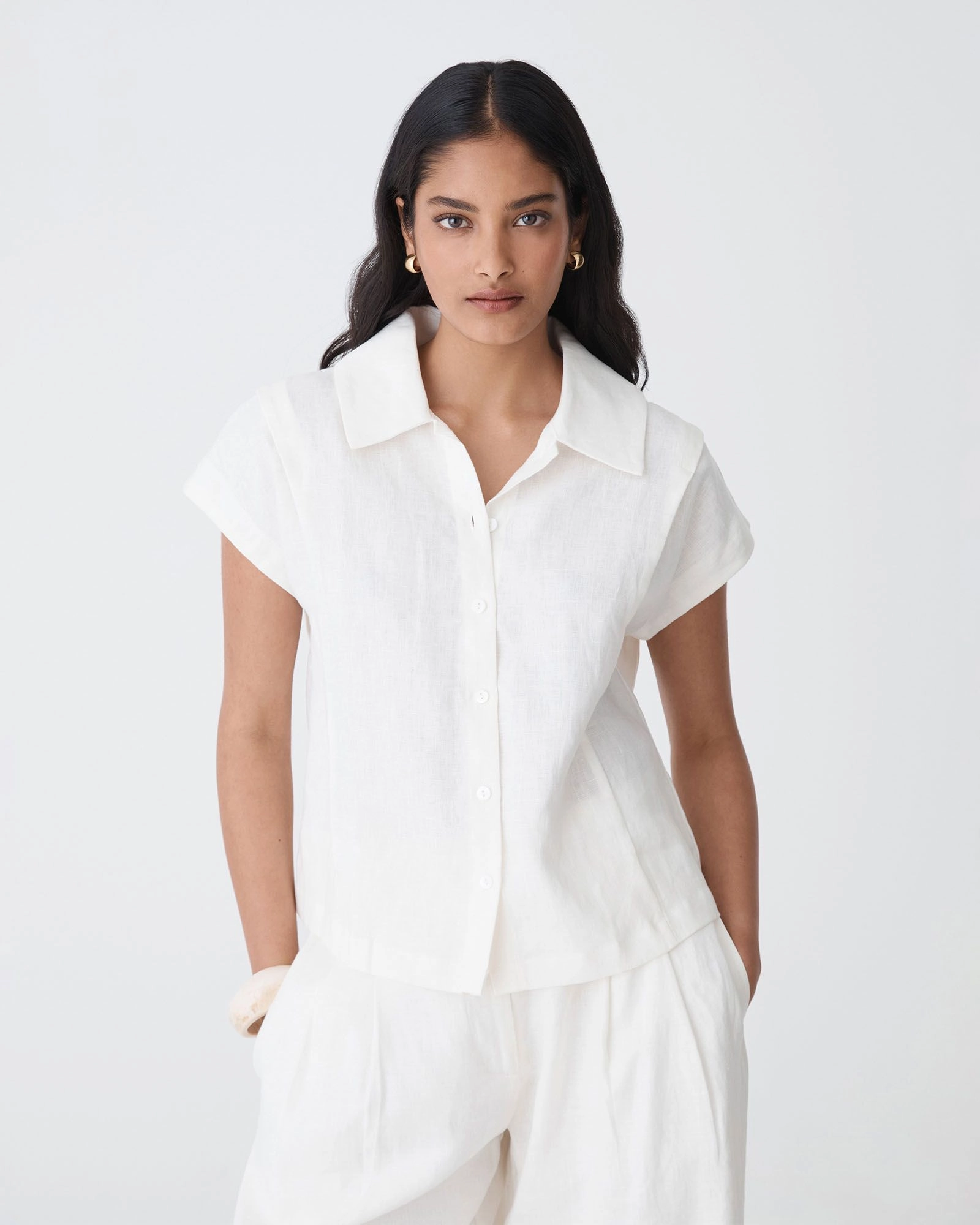 Forcast Clothing - Ami Linen Collar Shirt