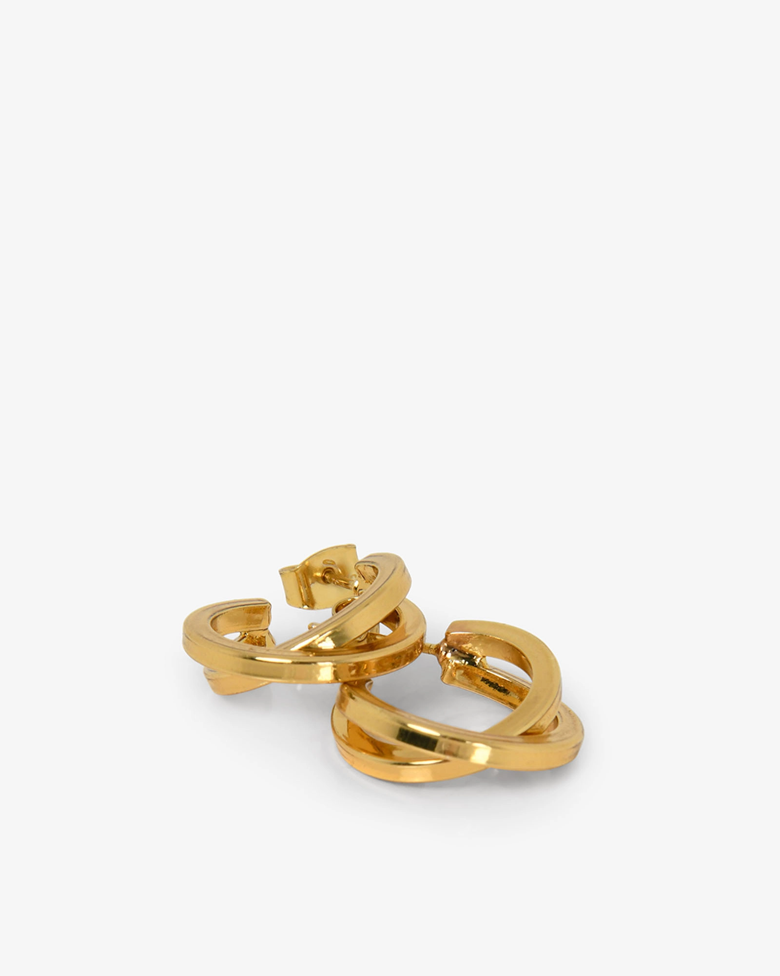 Lyra Crossover Hoop Earrings