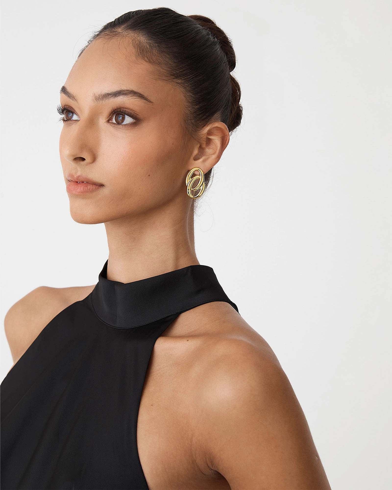 Lupita Gold Loop Earrings 