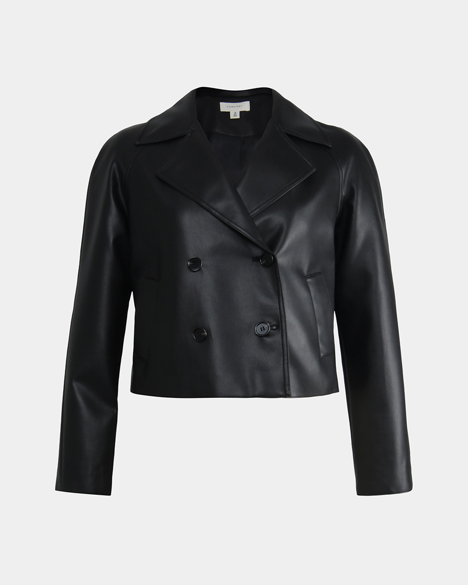 Kim Cropped Pu Leather Jacket