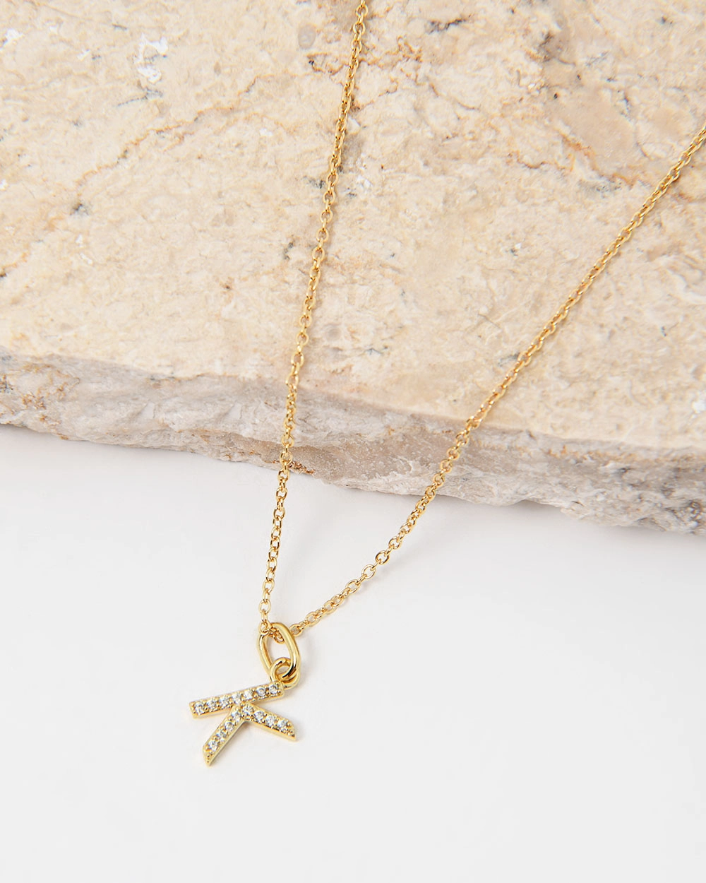 Eliana 16k Gold Plated Initial Necklace 