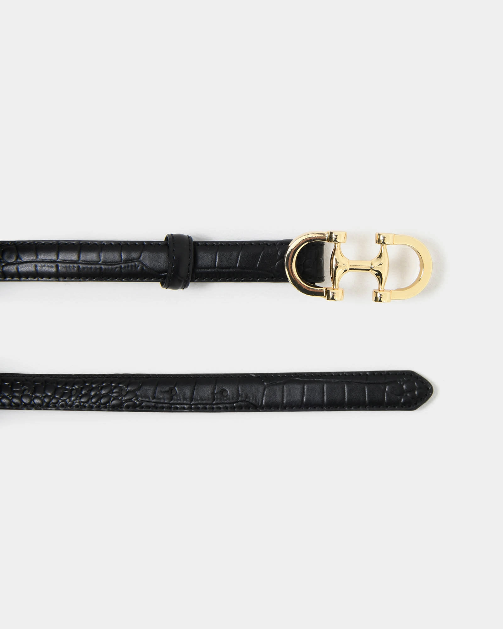 Karma Croc Leather Belt