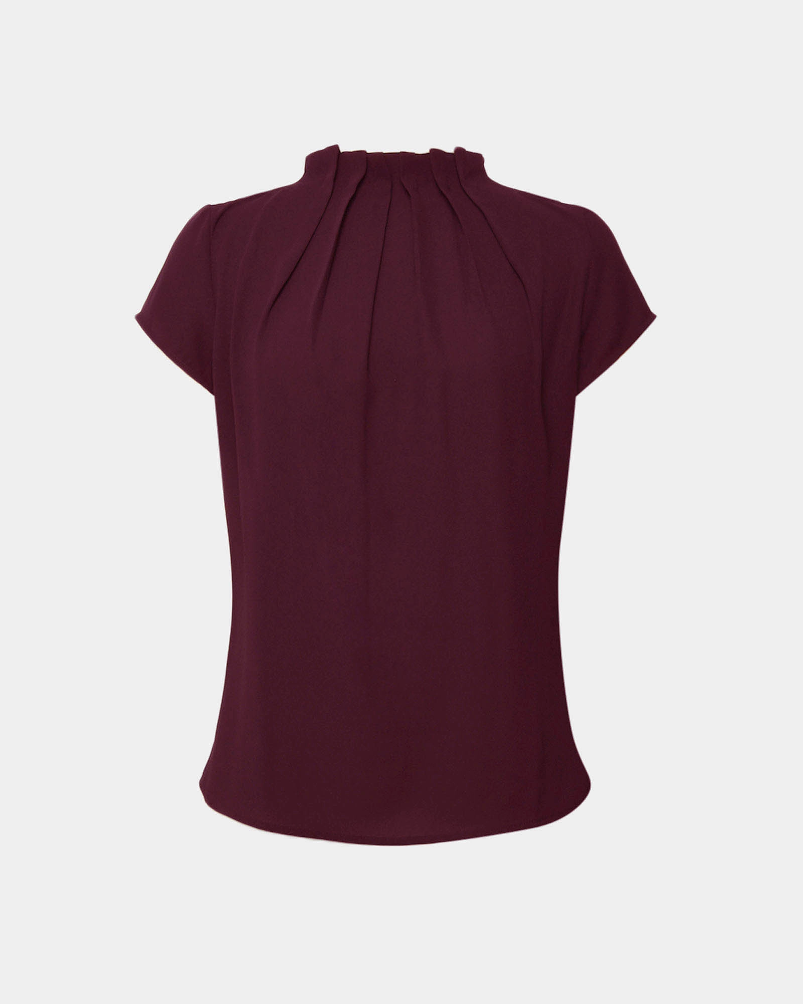 Olivia Pleated High Neck Top