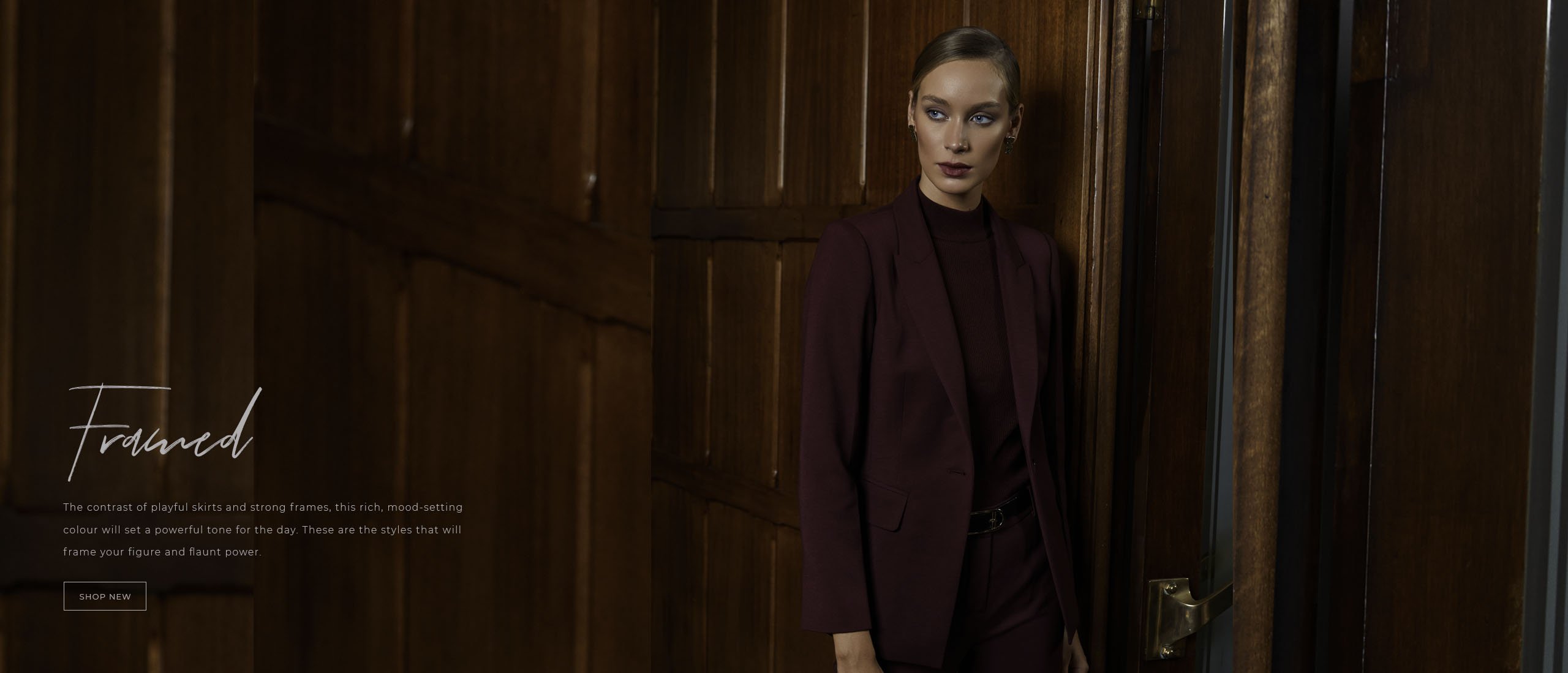 Image of a model wearing our latest style release. Click here to shop the latest in women's corporate workwear.